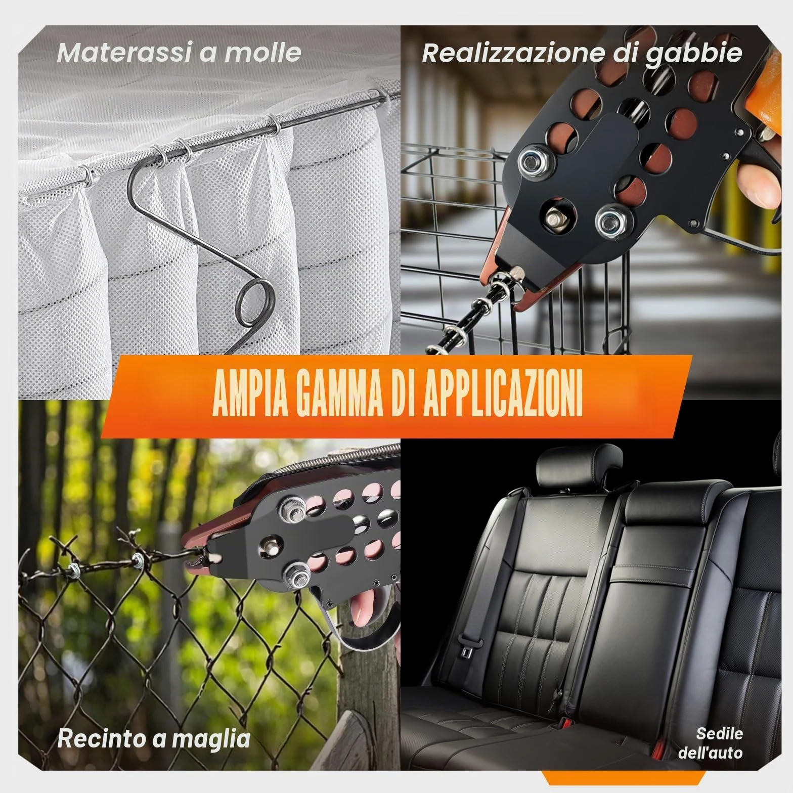 KAMSIN K-SC760 Pistola pneumatica ad anello a C, calibro 16, Diametro di chiusura di 3,0 mm Strumento di pinza per anelli di maiale a risparmio di manodopera per gabbie