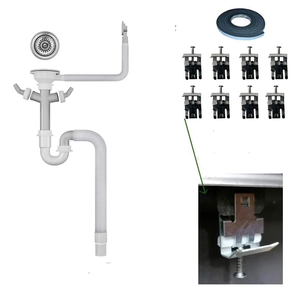 80x50x21, R18 Lavello da cucina, acciaio inox 304, spessore 1 mm, rettangolare, 1 vasca, Lavelli, sgocciolatoio a sinistra