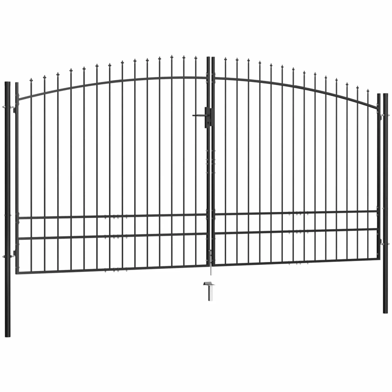 Cancello Giardino Esterno, Cancello Esterno, Cancelletto Giardino, Cancelletto Esterno, Cancello Doppio con Punte a Lancia 400x248 cm