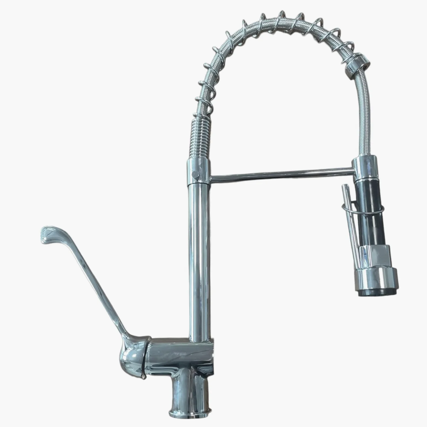 BAGNOCLIC | Miscelatore cucina industriale | Acciaio inox, leva lunga, doccetta con leva | Controllo preciso, installazione semplice | Rubinetto professionale versatile