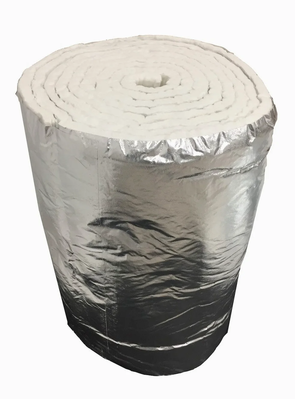 EINSIDE Feltro per isolamento fibra ceramica e alluminio, Densità 64 kg/m³ | Lunghezza 7,3 m, Larghezza 61 cm, Spessore 2,5 cm