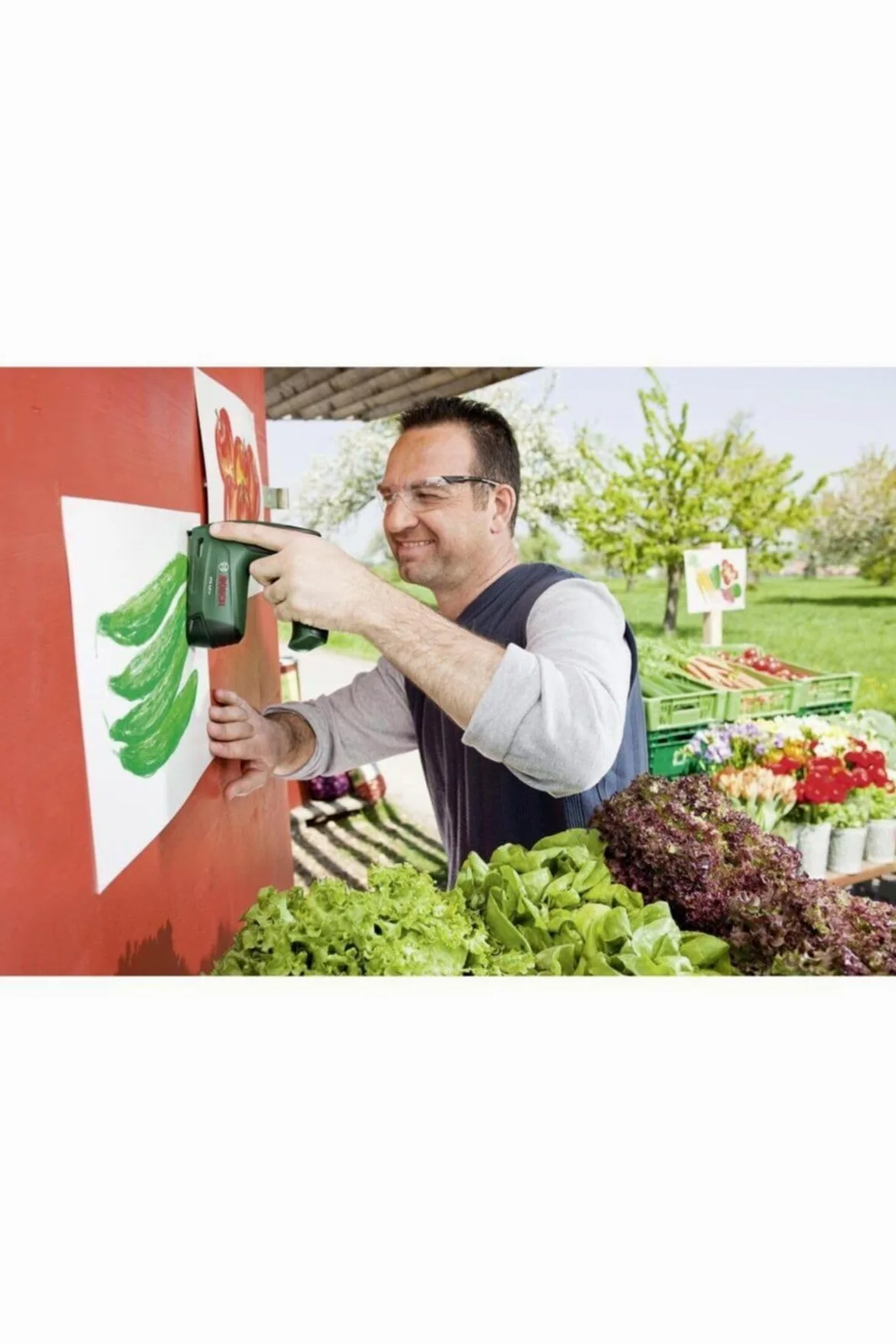 Bosch Home and Garden 603968100 PTK 3 6 LI Graffatrice a Batteria, 3.6 V, Verde