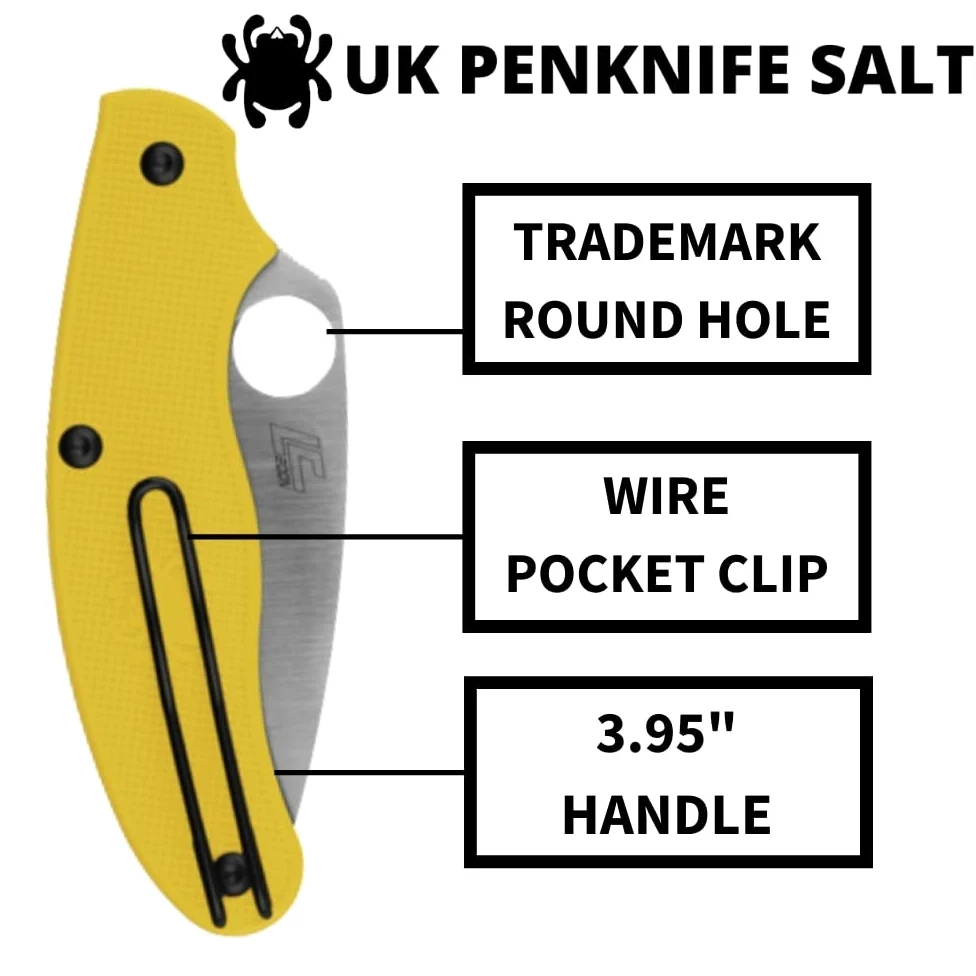 UK Penknife Salt - Mango: FRN* amarillo Acero: LC200N - Filo: Liso