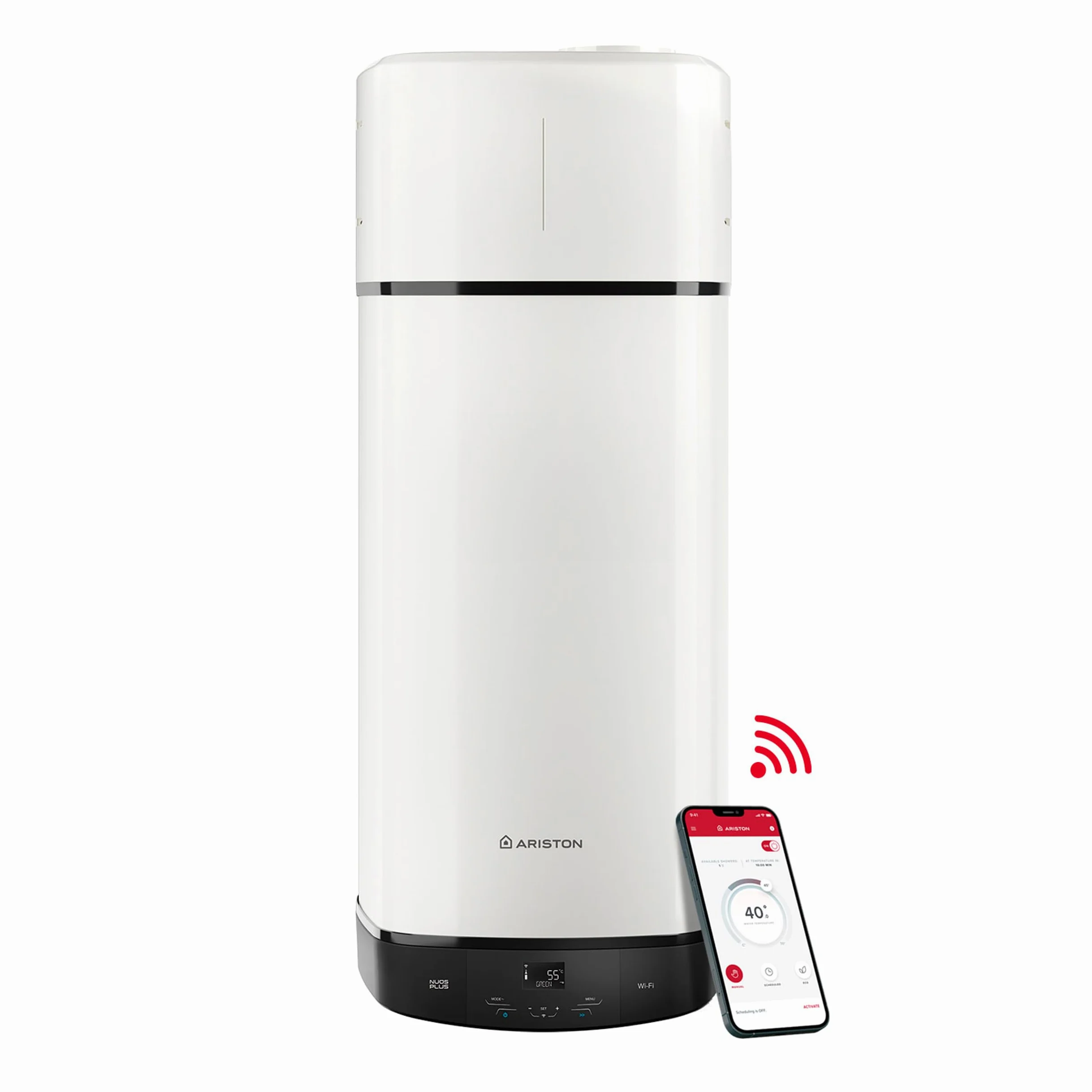 Ariston NUOS PLUS WIFI - Scaldabagno Termodinamico 110 litri - Risparmio energetico 80% - Funzione fotovoltaica - Progettato e realizzato per essere installato in Francia