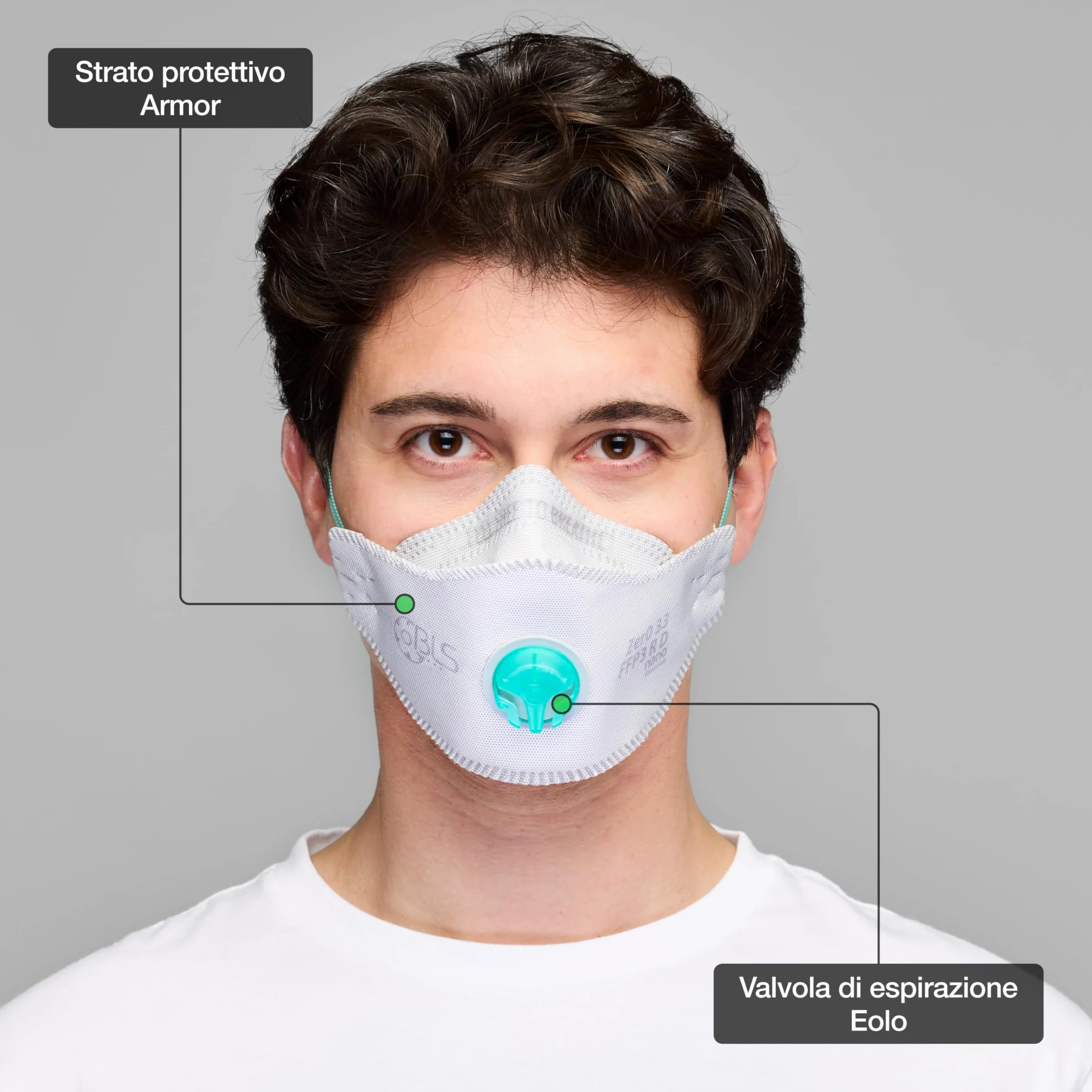 BLS Zer0 33 Facciali Filtranti Riutilizzabili FFP3 R D | Mascherine Piatte con Valvola di Espirazione e Imbustamento Singolo | Per Polveri, Falegnameria, Edilizia, Saldatura e Fai da Te