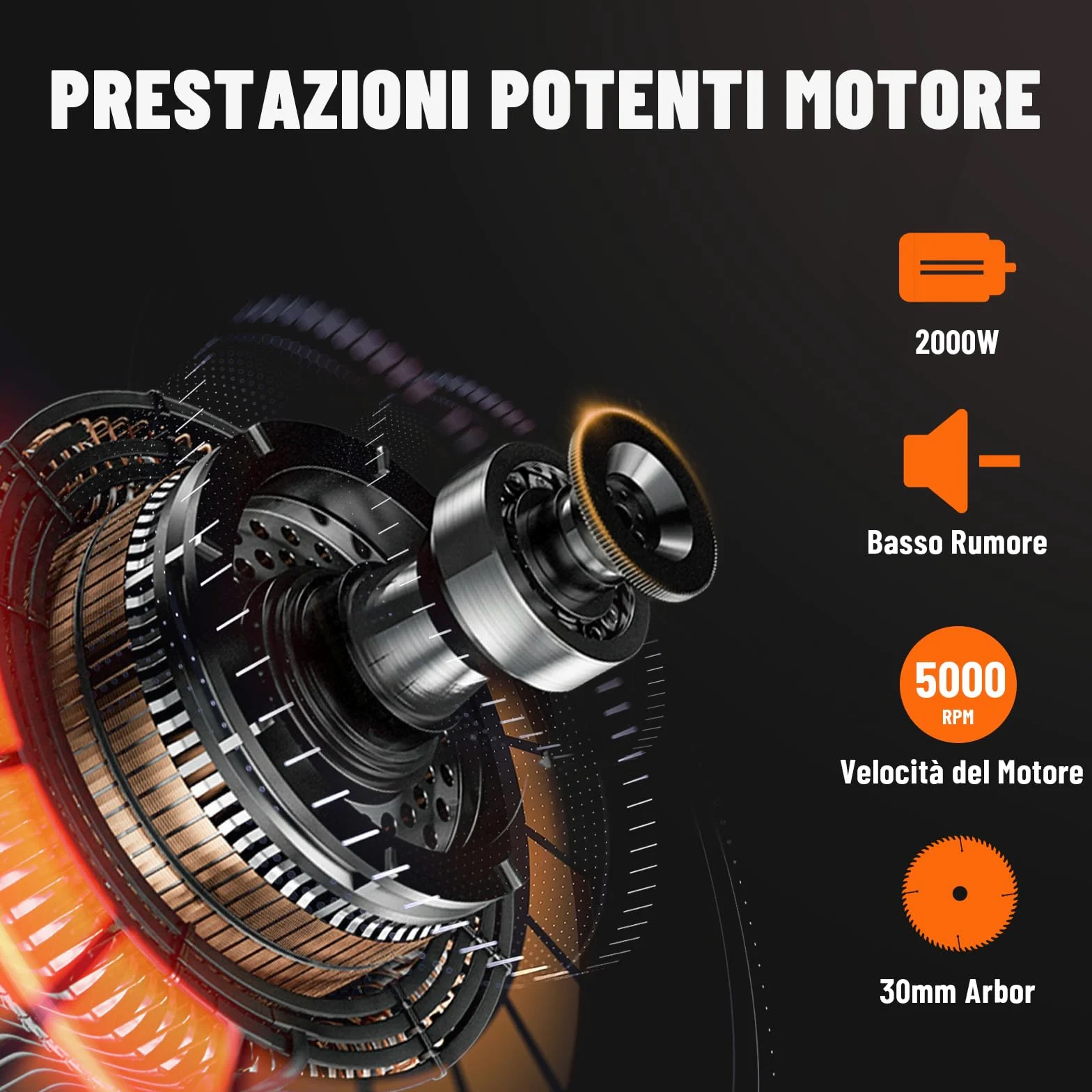 DOVAMAN Banco Sega Circolare per Legno 2000W, 98% Raccolta Polvere, Taglio Max 60mm, Lama 216mm, Piano Estensibile 48-80cm, Storage Integrato, Sega da Tavolo per DIY e Hobby - DTS02M
