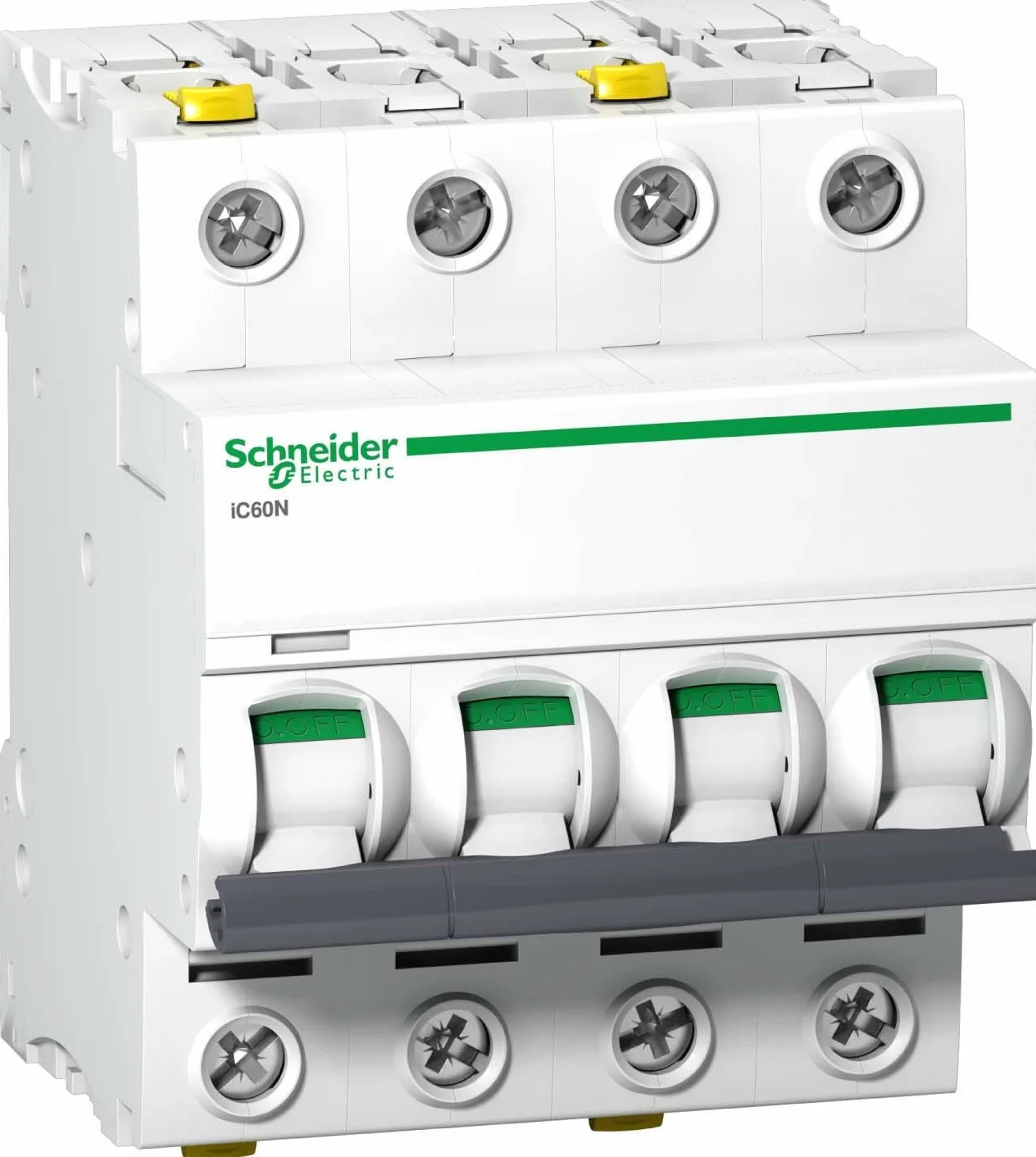 Schneider Electric iC60N MCB - Interruttore di circuito tipo C, 4 poli, 50 A, 440 V, capacità di spegnimento 6 kA Acti 9
