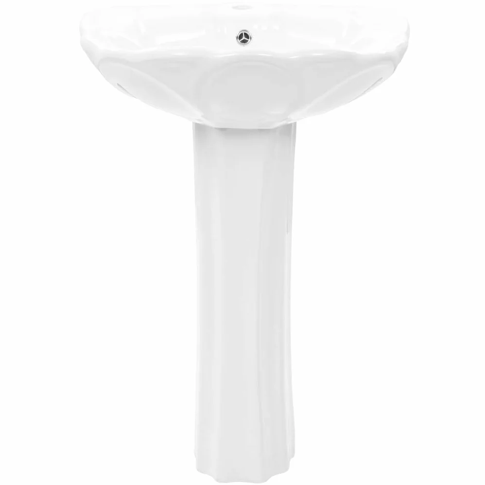 ShGaxin Lavandino a Colonna in Ceramica Bianca 580x510x200 mm,Lavandino,Lavandino Bagno,Lavandini Bagno,Articoli idraulici-143005