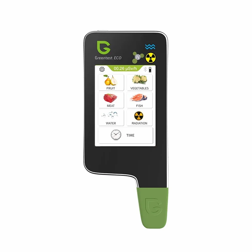 Greentest Eco 6 portatile Rilevatore di Nitrati + Rivelatore di radiazioni + acqua prova TDS radiometro geiger counter nitrate test radiation detector (Nero)