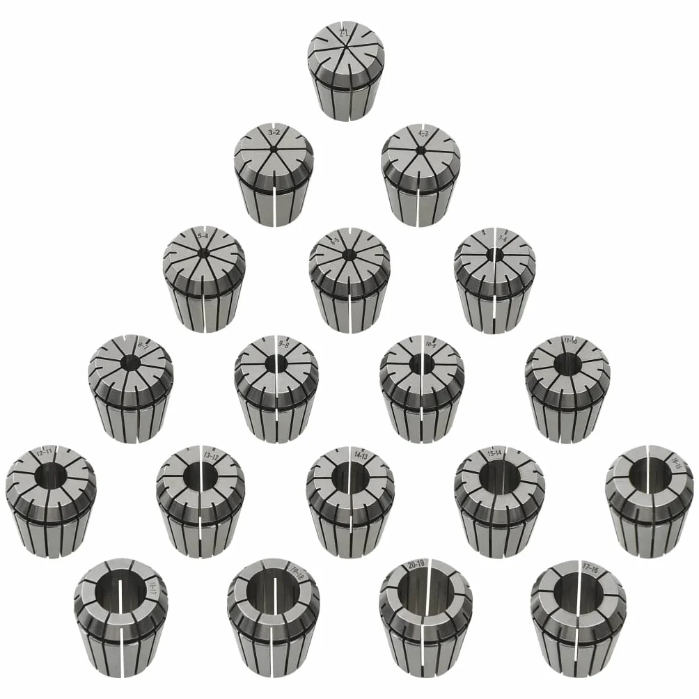 vidaXL Pinze per Colletti ER32 Set Utensili per Tornitura 19pz Tenaglia Attrezzi Utensili Tornio Arnese Rettificatore Serraggi Attrezzatura Fai da Te