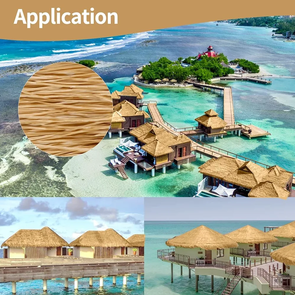 Rotoli Di Paglia Con Tetto In Paglia Sintetica – Rotoli Di Paglia Di Palma | Anatra Erba Cieca | Capanna Tiki Paglia | Palapa Tetto Di Paglia | Tetto Di Paglia Per Capanne Tiki Bar 0.5X1m- Colour: Yel