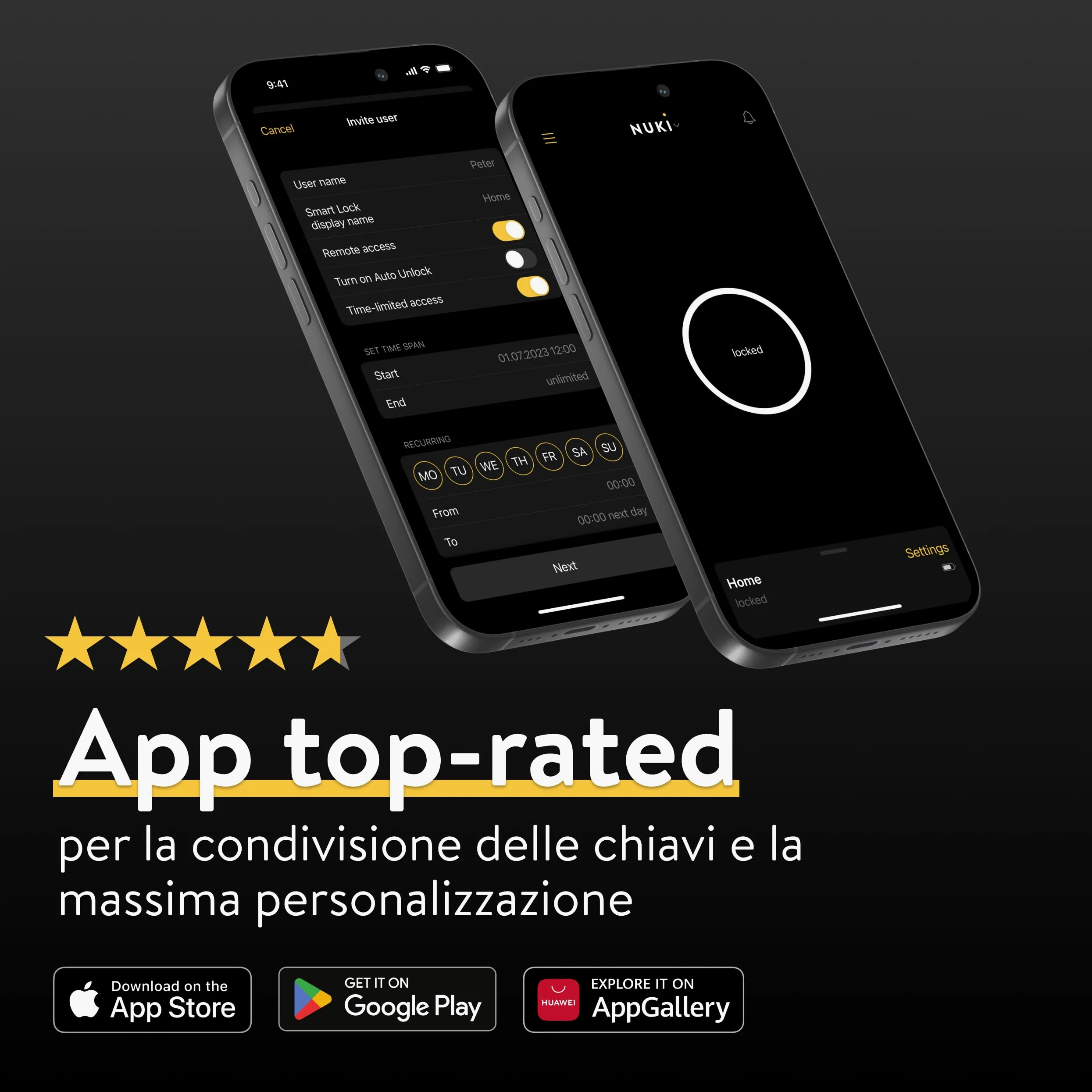 Nuki Smart Lock Ultra, serratura elettronica con Bluetooth, Wi-Fi & Matter, Integrazione in Smart Home, Sblocco della porta tramite accesso remoto, con 3 diverse modalità di blocco