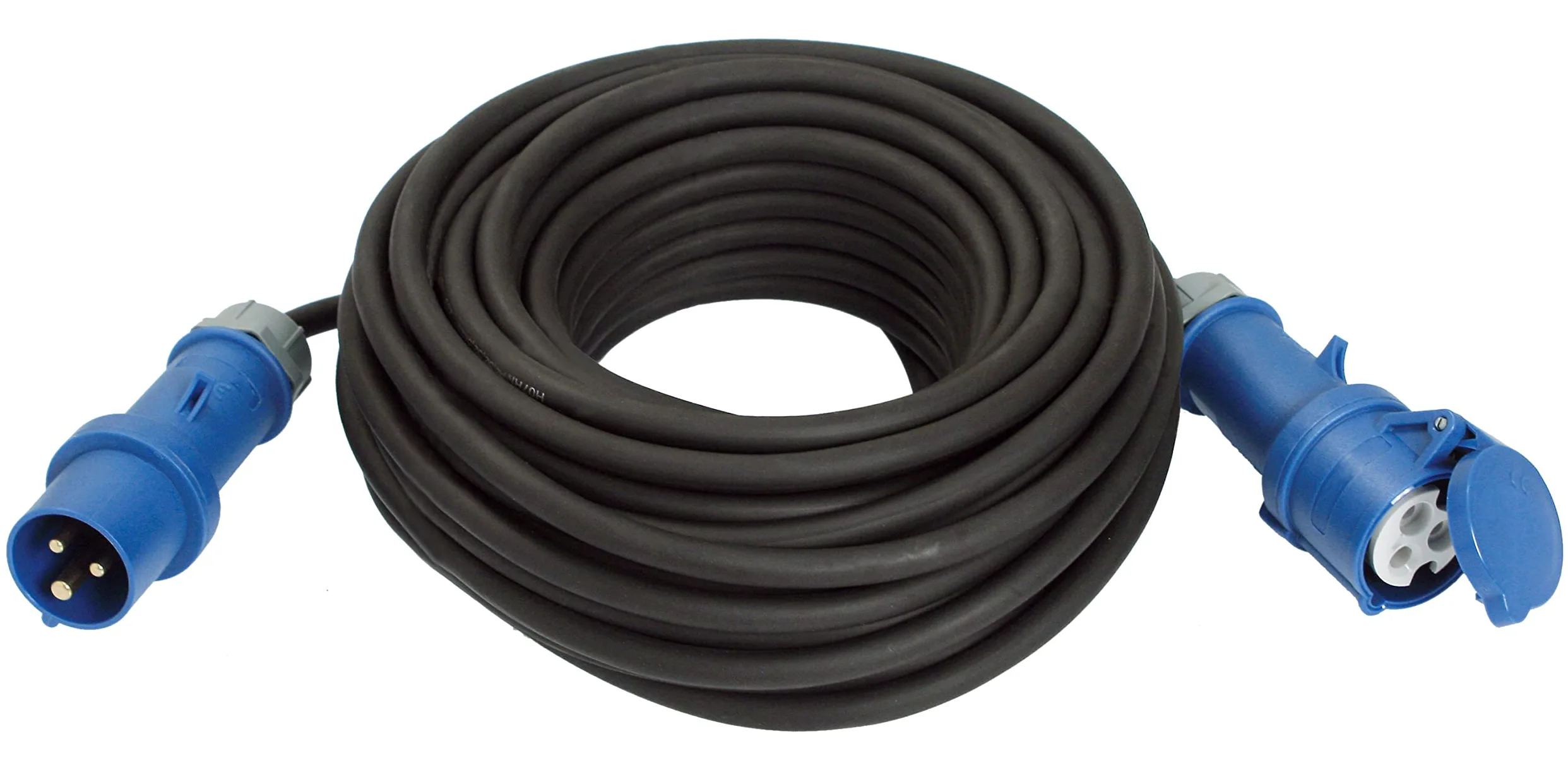 as - Schwabe cavi di prolunga CEE 10 m H07RN-F 3G6 - spina CEE e giunto CEE 230V/32A/3-pin/6h - cavo di prolunga CEE per uso esterno - Made in Germany - IP44 - nero, 63281
