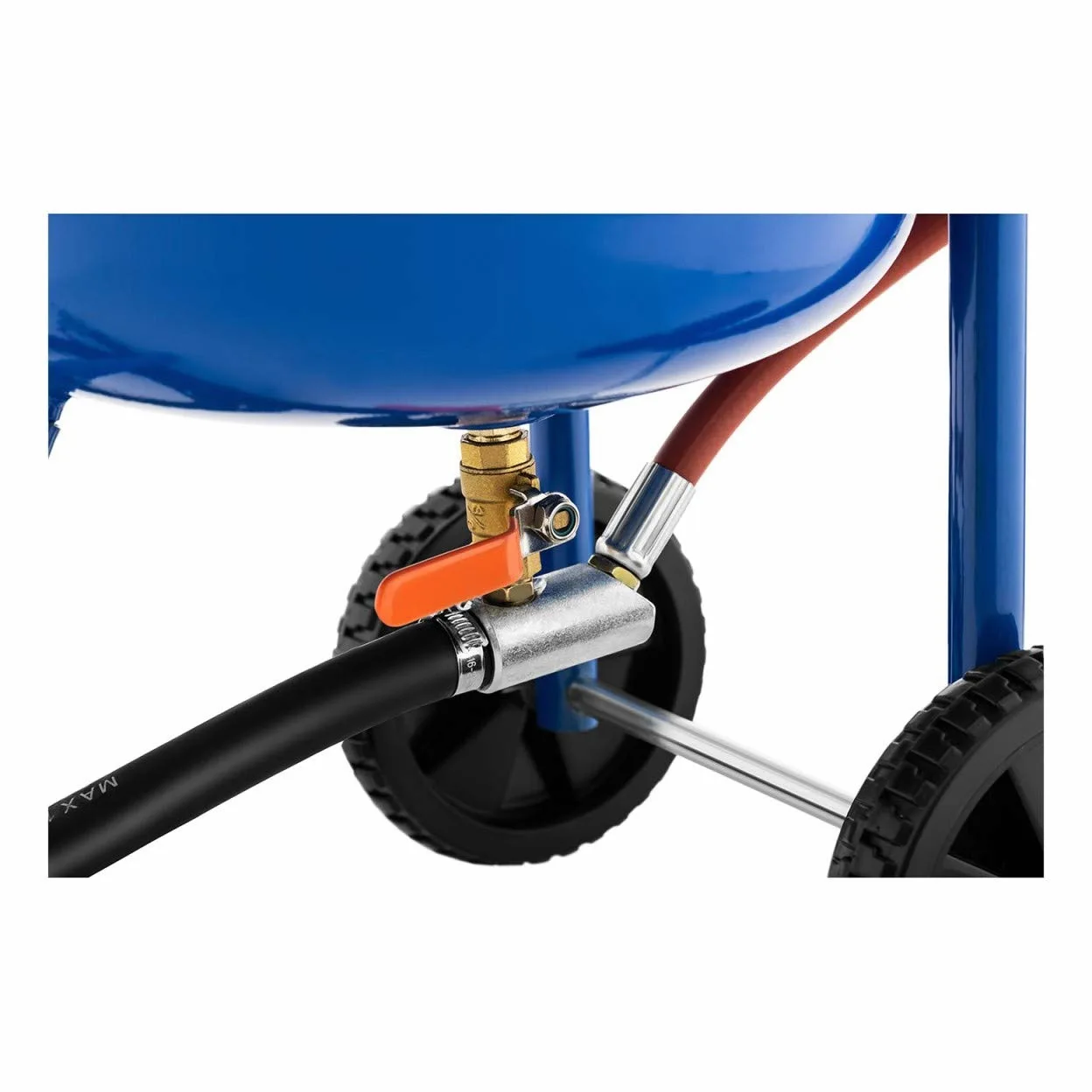 MSW Sabbiatrice Portatile Professionale Mobile MSW-MS40A (40 l, 7,6 bar, Acciaio, Ruote in Gomma)