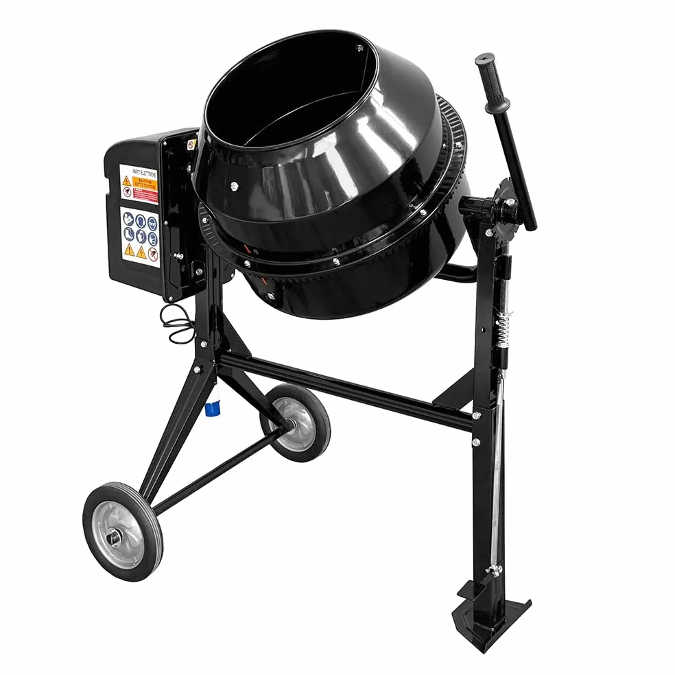 SOGI BEM-120 Betoniera elettrica a bicchiere - capacità 120 L - motore 550 W - per calcestruzzo, malta e intonaco - nera