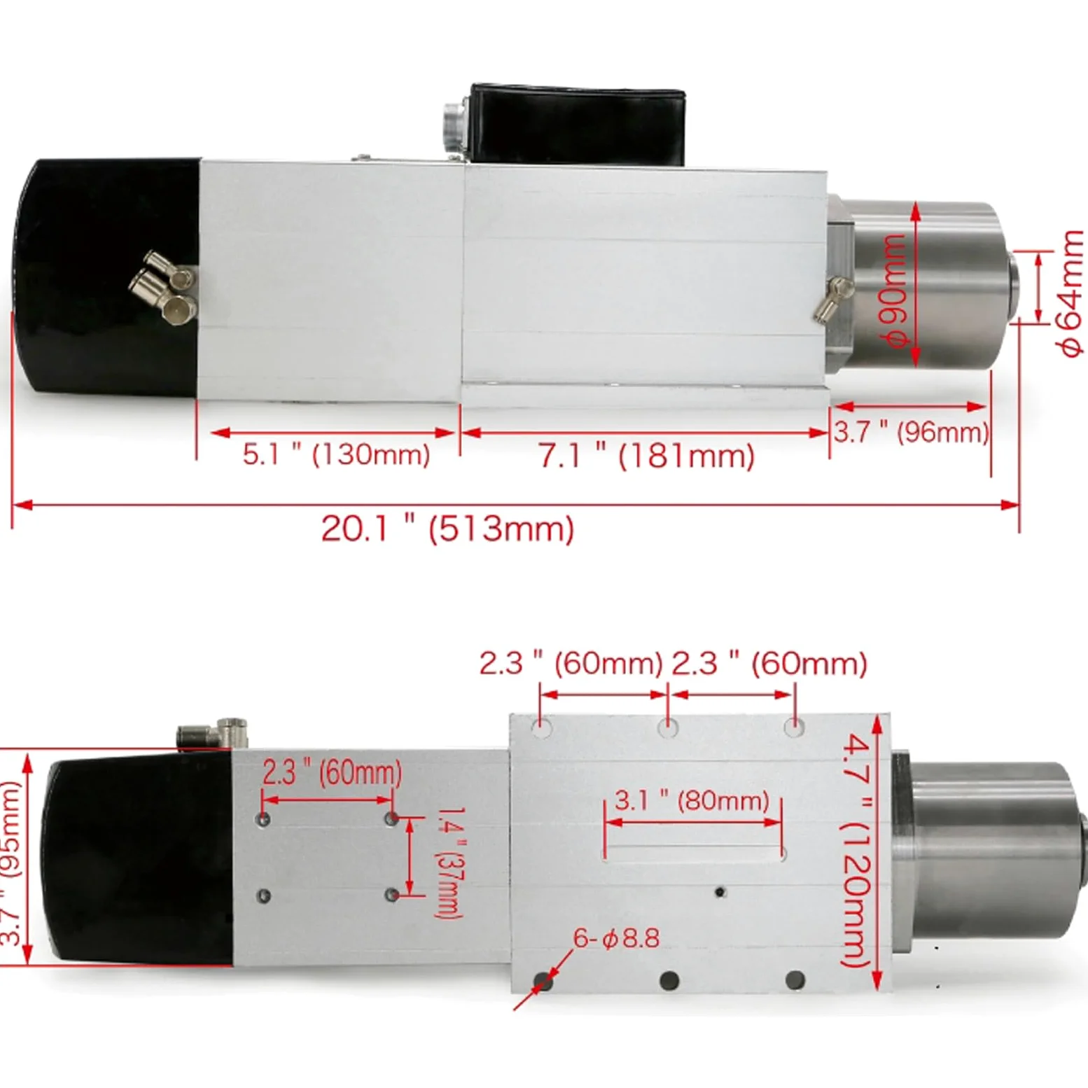 RATTMMOTOR CNC 4,5 KW, mandrino di raffreddamento ad aria, ATC, motore automatico cambio utensili, BT30,220 V, mandrino di fresatura ad aria, 24000 giri/min, 800 Hz per fresatura CNC