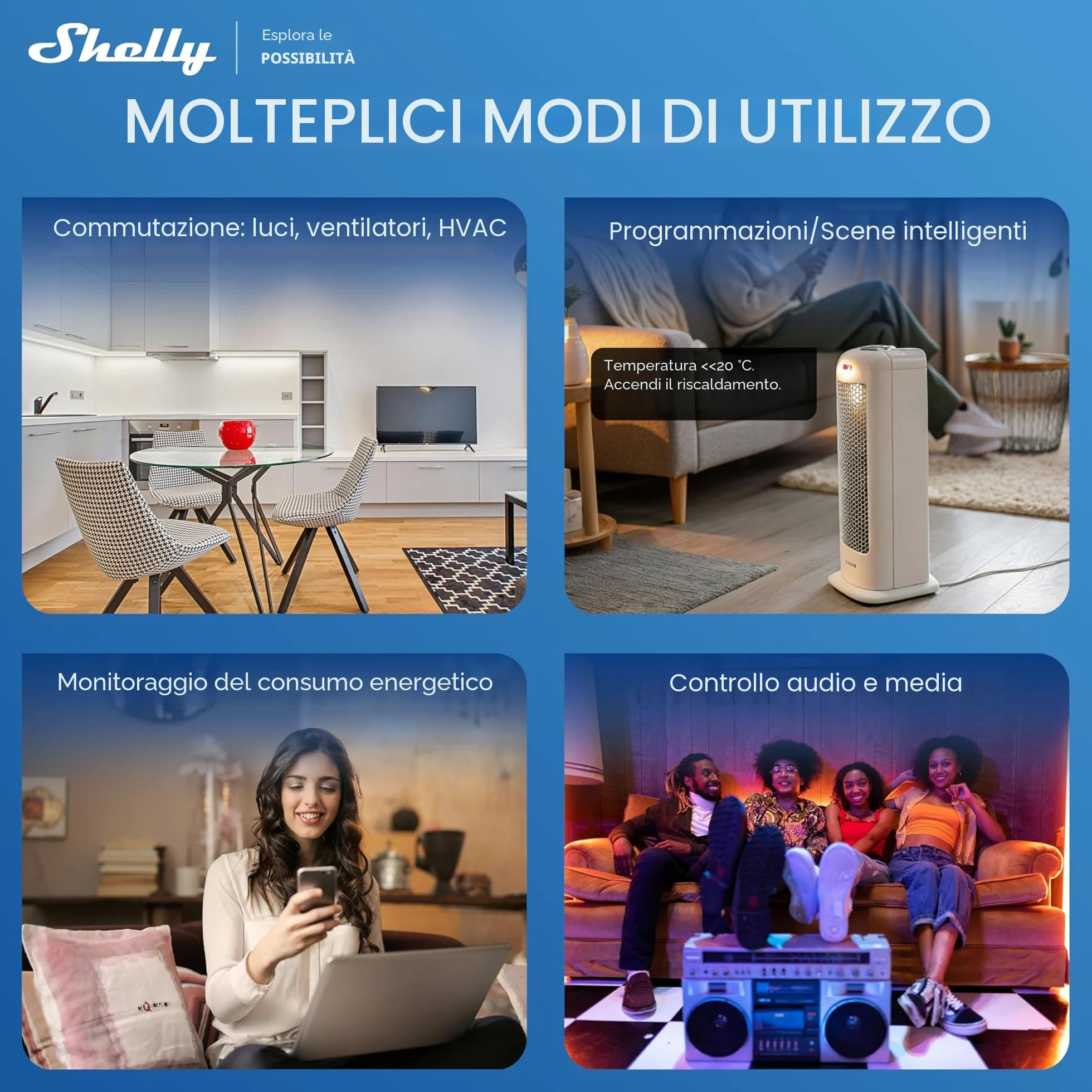 Shelly Wall Display XL Nero - 10.1" Pannello di Controllo Smart WiFi, 4 Pulsanti, Termostato, Relè Integrato 5A, Richiede Neutro, Sensori LUX, Altoparlanti Stereo, Home Assistant, Domotica