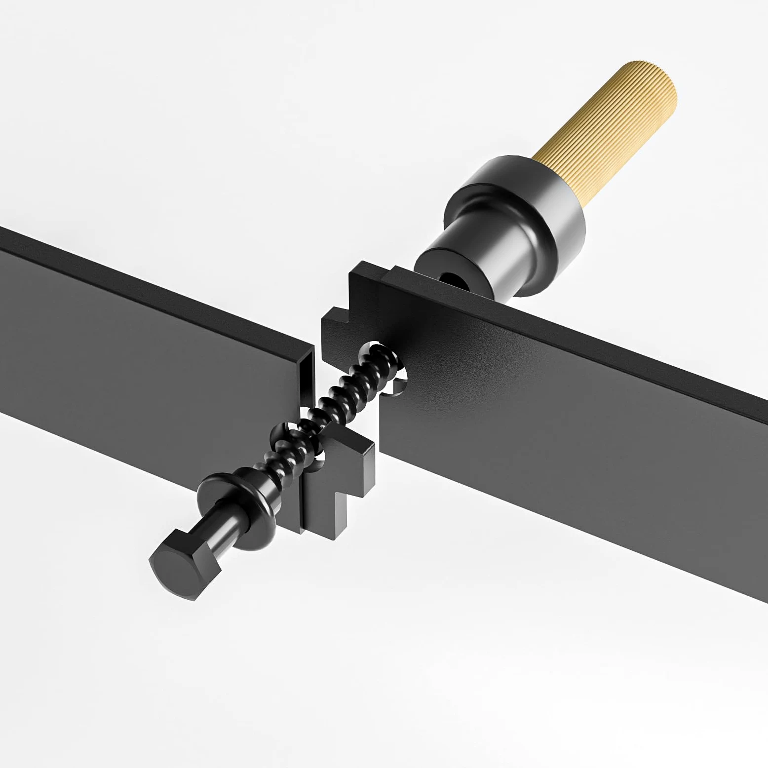 CCJH Binario per Porta Scorrevole Kit Doppia Anta Esterno Muro 6.6FT-203cm in Stile Rustico Classico Rulli Forma Hardware in Acciaio al Carbonio Nero