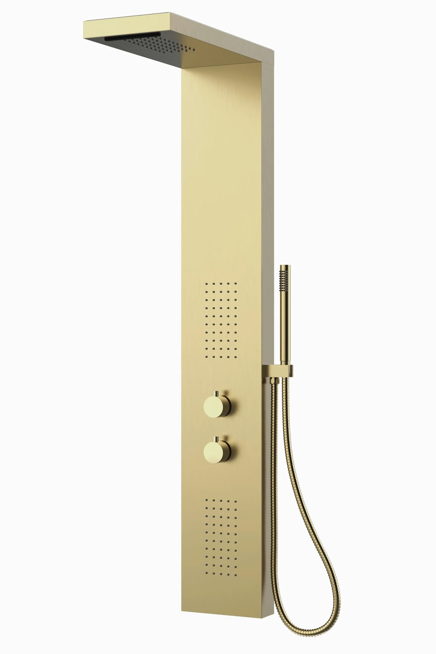 Marwell Essenza - Rubinetto per doccia, 125 x 20 cm, colore: oro