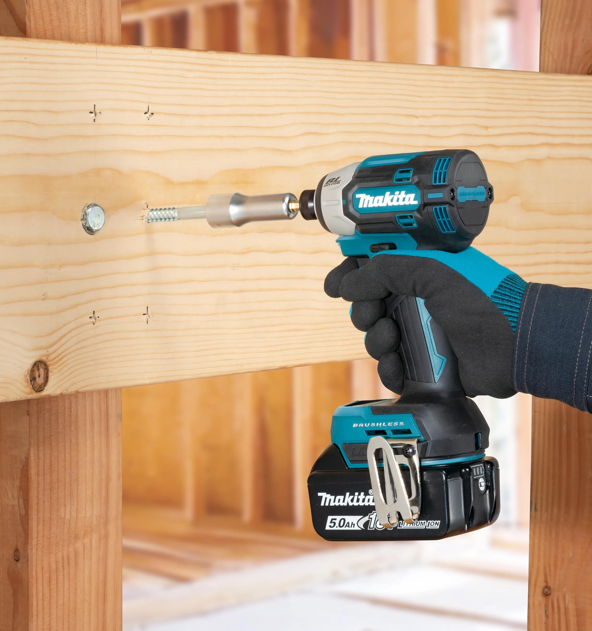 Makita Avvitatore a percussione a batteria DTD201Z, 18 V (senza batteria, senza caricatore)