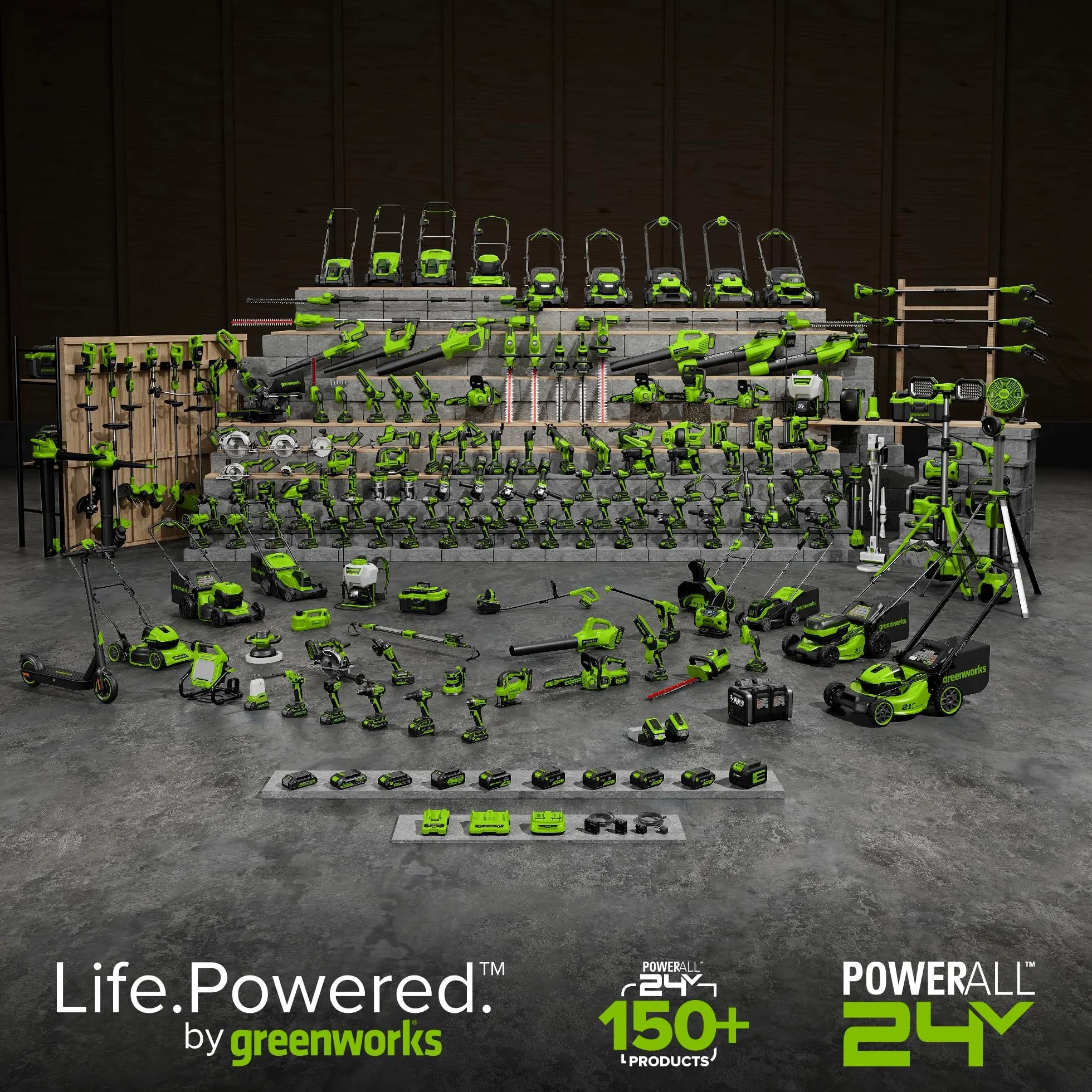 Greenworks Cucitrice a corona da 24 V 3/8" con batteria da 2 Ah e caricabatterie da 2 A
