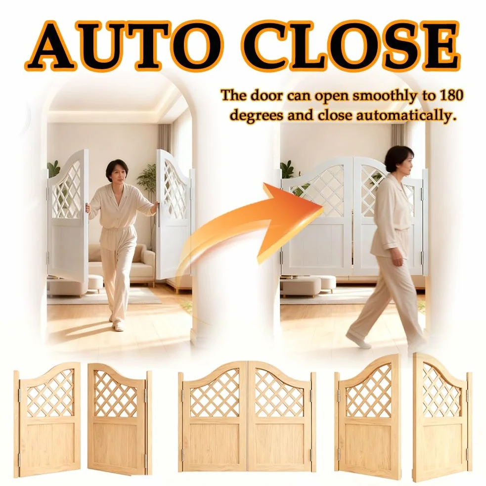 Porte Basculanti per Bar, Interne Porte a Battente, Chiusura automatica, Porta da Saloon con Cerniere e Ferramenta, per Ingresso Cucina Bar Pub