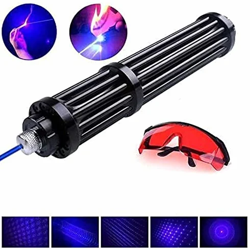 Puntatore laser portatile ricaricabile ad alta potenza, con messa a fuoco regolabile, ideale per la caccia, l'escursionismo e le attività all'aperto.