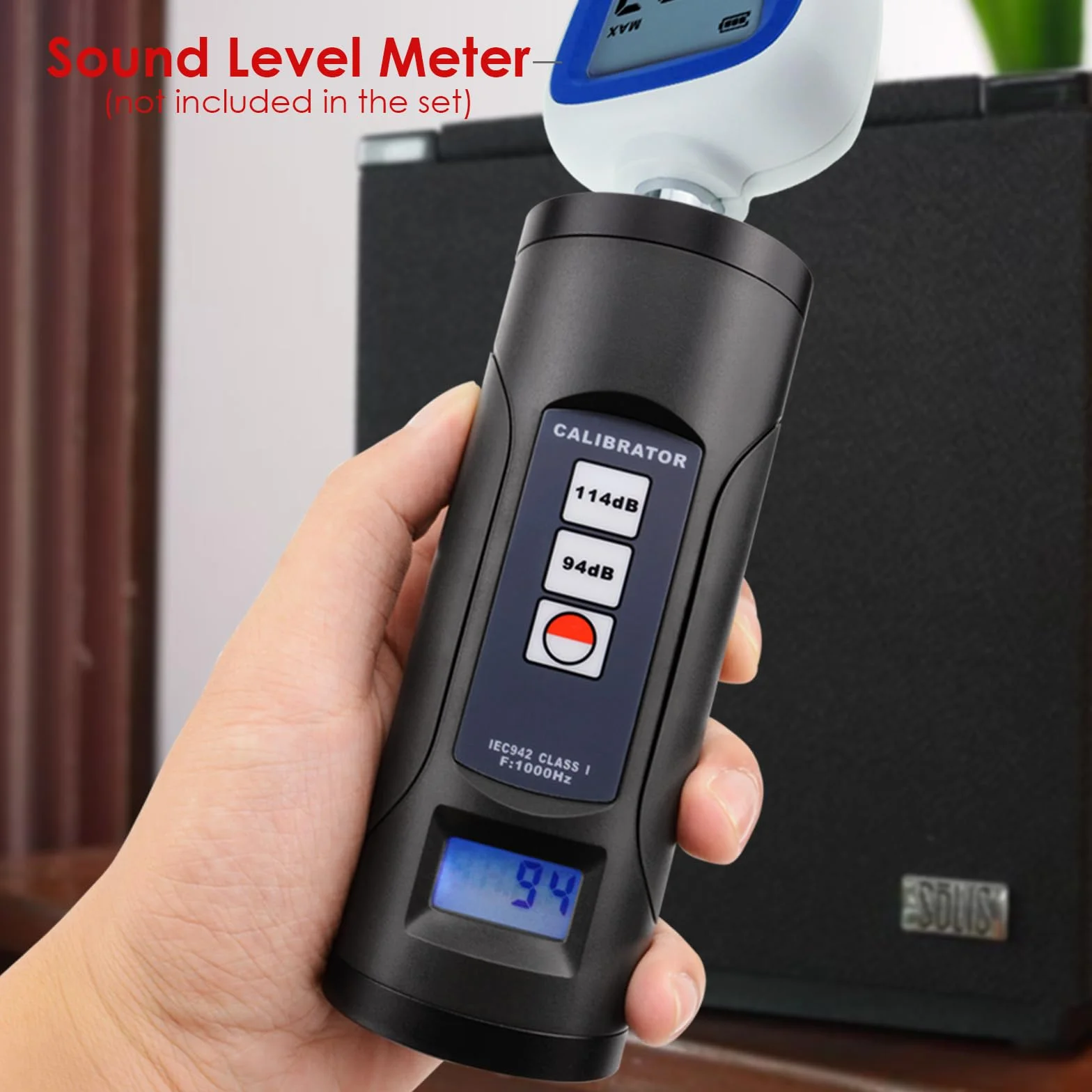 Digital Sound Level Meter Calibratore 94dB e 114dB per 1/2 "e 1" pollici Microfono, professionale Decibel di Rumore Strumento di Calibrazione
