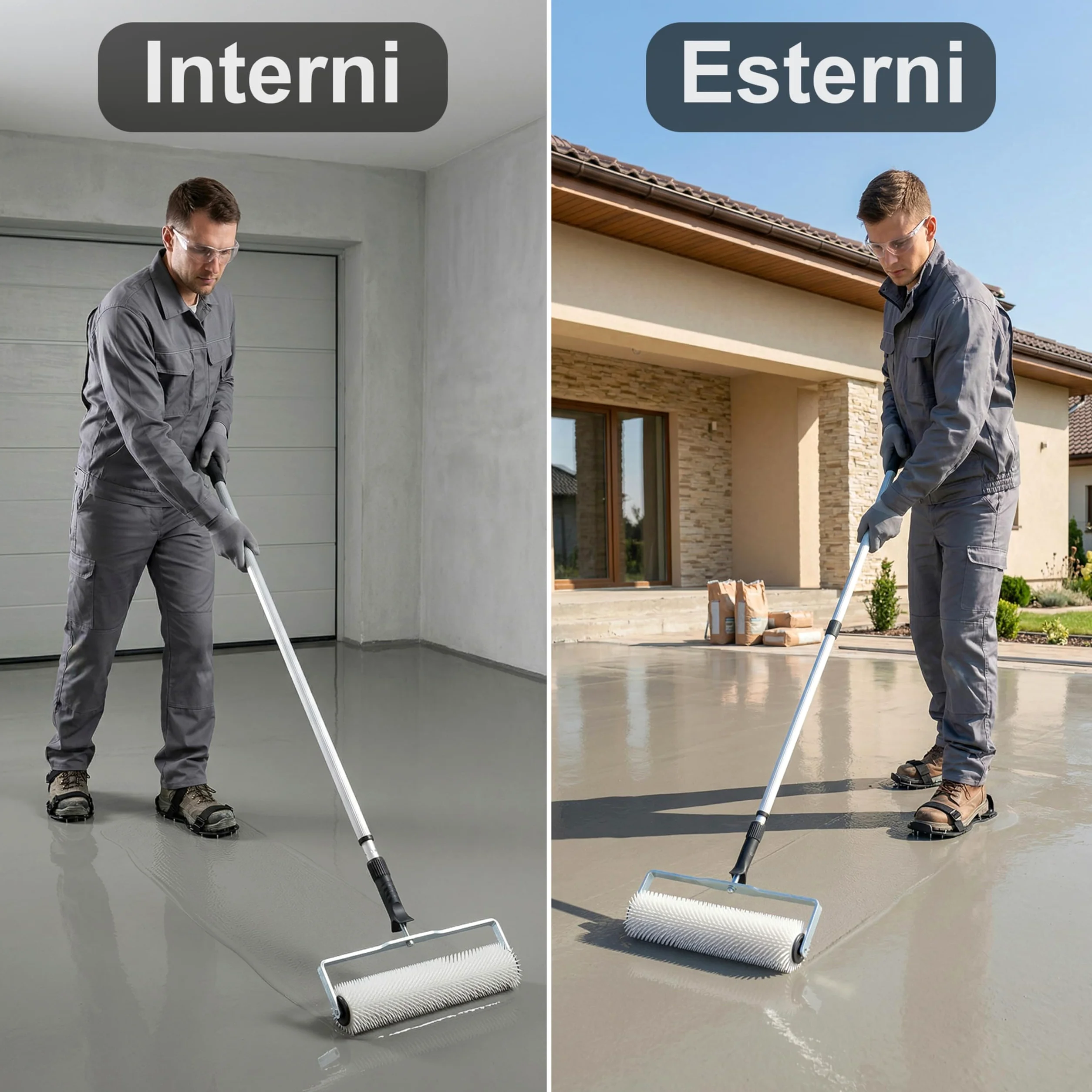 Malta autolivellante cementizia livellare pavimento irregolare in cemento W715 Grigio scuro - 25KG