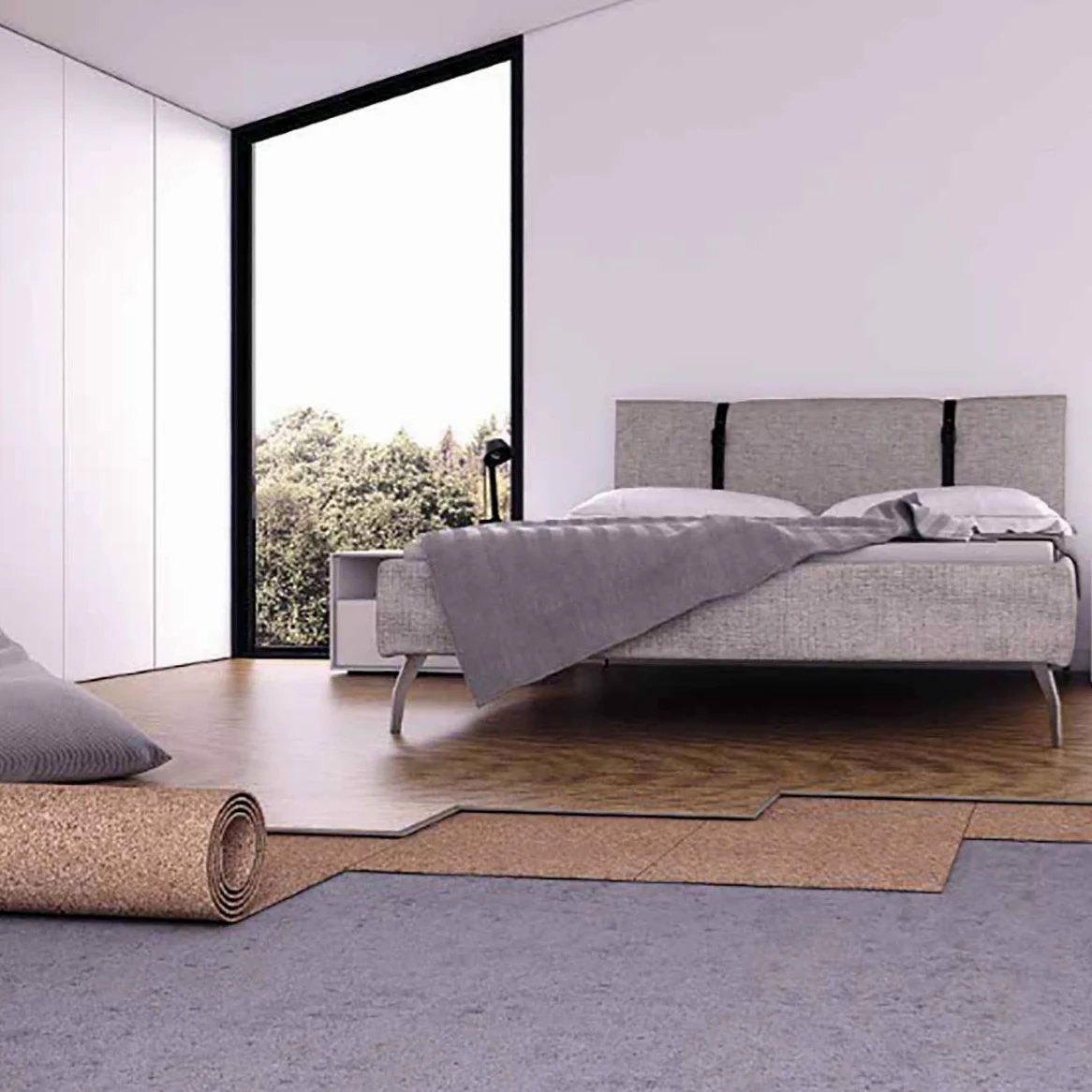 BioFlex Roll - Rotolo in sughero supercompresso a grana fine per isolamento termico e acustico - Dimensioni 1x10m - Spessori 2-3-5-10mm (10 mm - conf. da 10 mq)