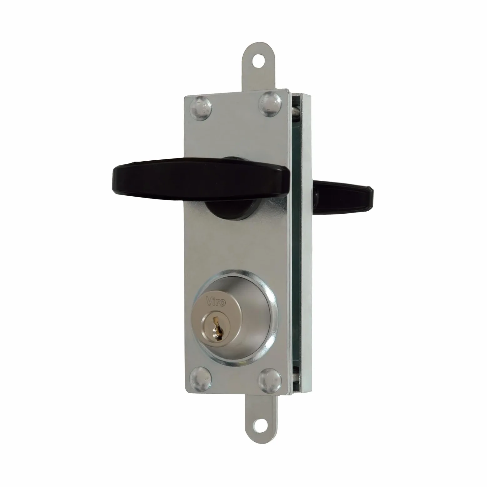 Viro | Serrature per Porte Basculanti e Serrande, Corazzata, con Coppia di Maniglie, Interasse 70 mm