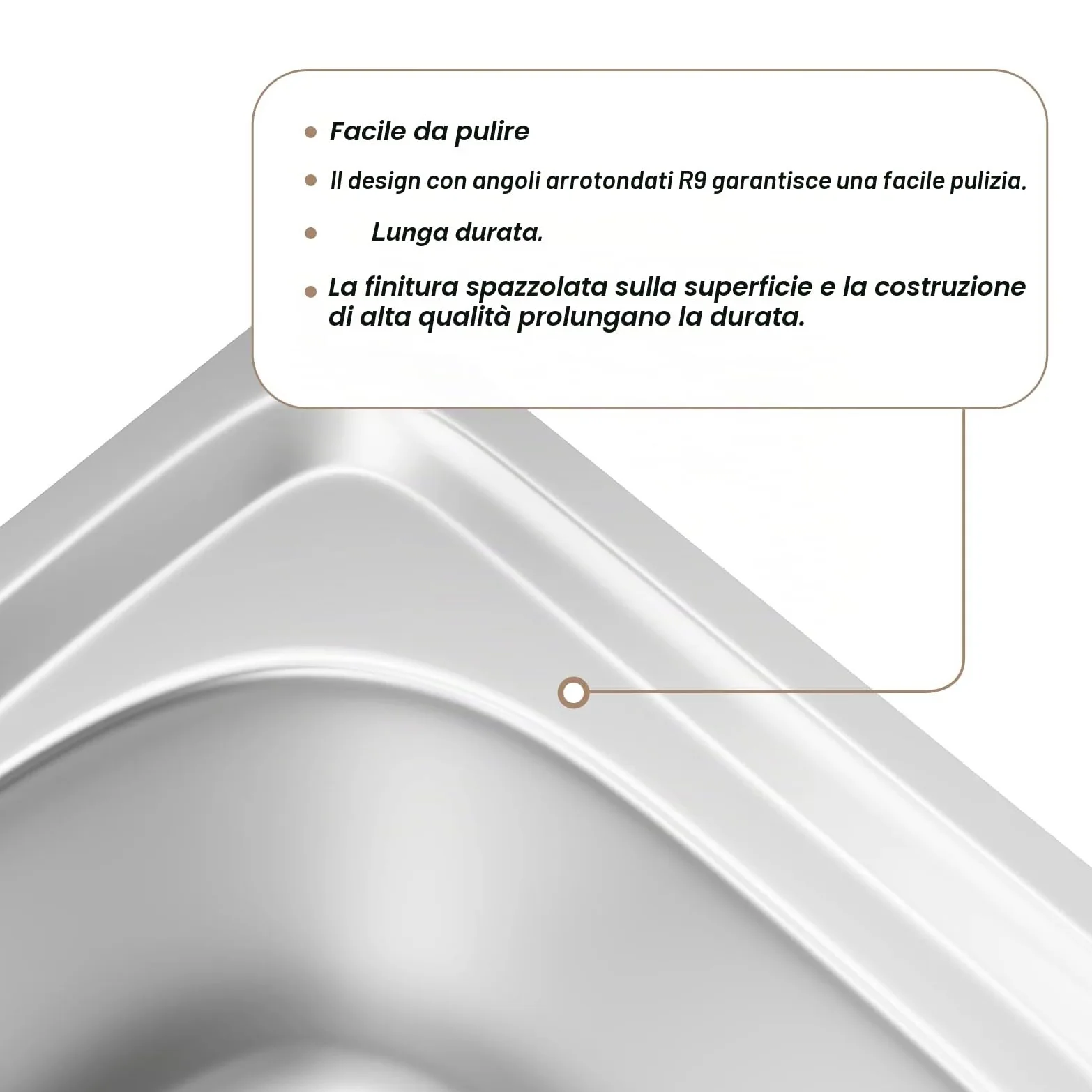 Lavello Cucina 1 Vasca con Set di Drenaggio, Lavabo Cucina con 2 Fori, Acciaio Inox (Acciaio inossidabile, 80 * 50)