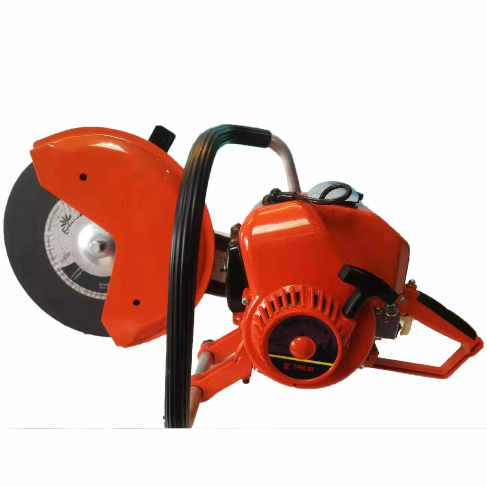 Sega per calcestruzzo a benzina, a 2 tempi, 6,8HP, 1400 W, 5000 giri/min, con lama da 350 mm e profondità di taglio 10 mm, taglio multiangolo per calcestruzzo, granito, cantiere