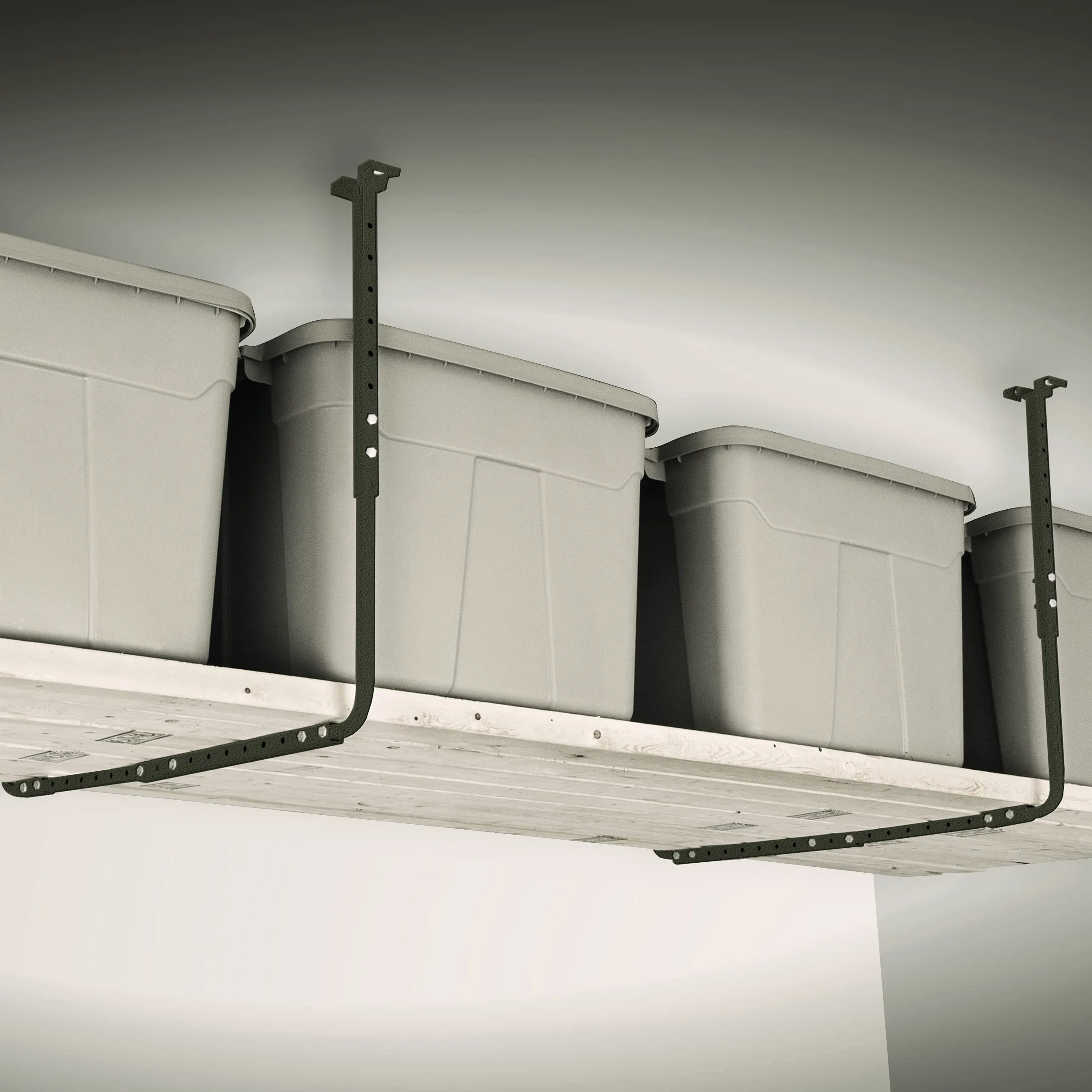 HyLoft 80844-10 34 in. x 26 in. Adjustable Garage Ceiling Mount Storage Rack Kit - Hammertone