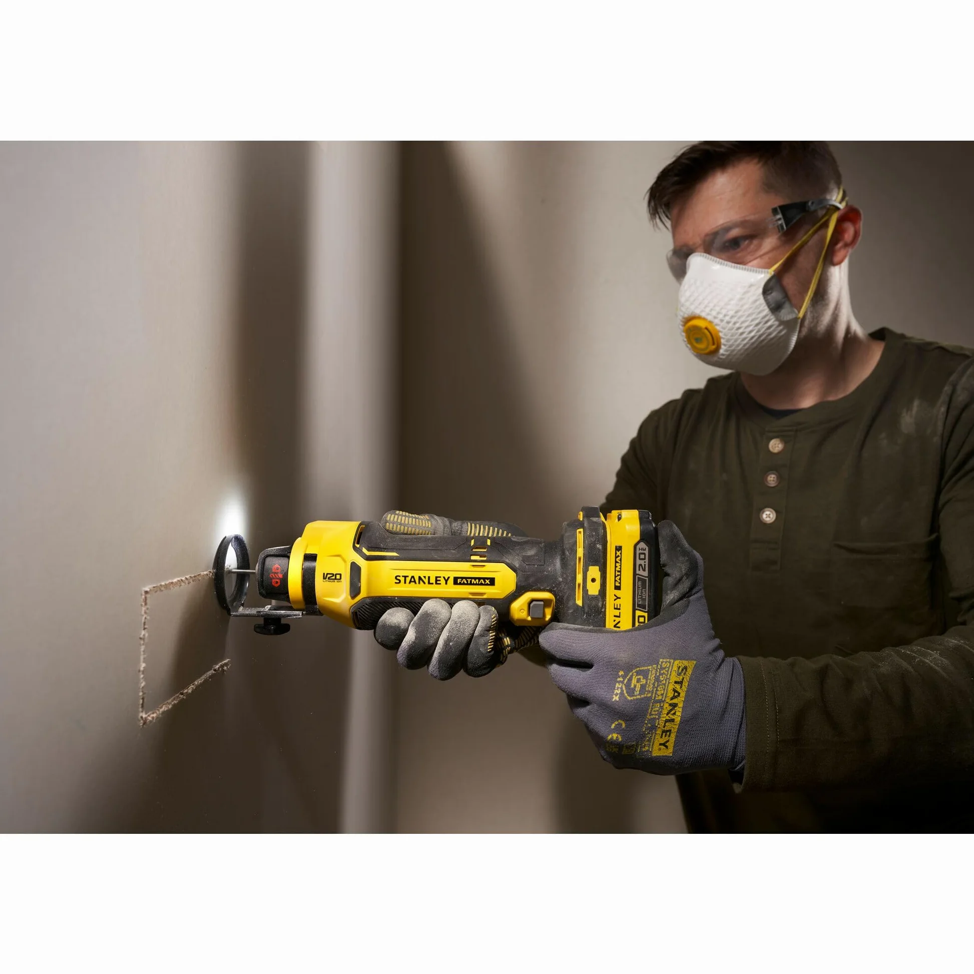 Fraiseuse pour plaques de plâtre - STANLEY - SFMCE200B-XJ - 18V - 26000 trs/min - LED, Forets inclus