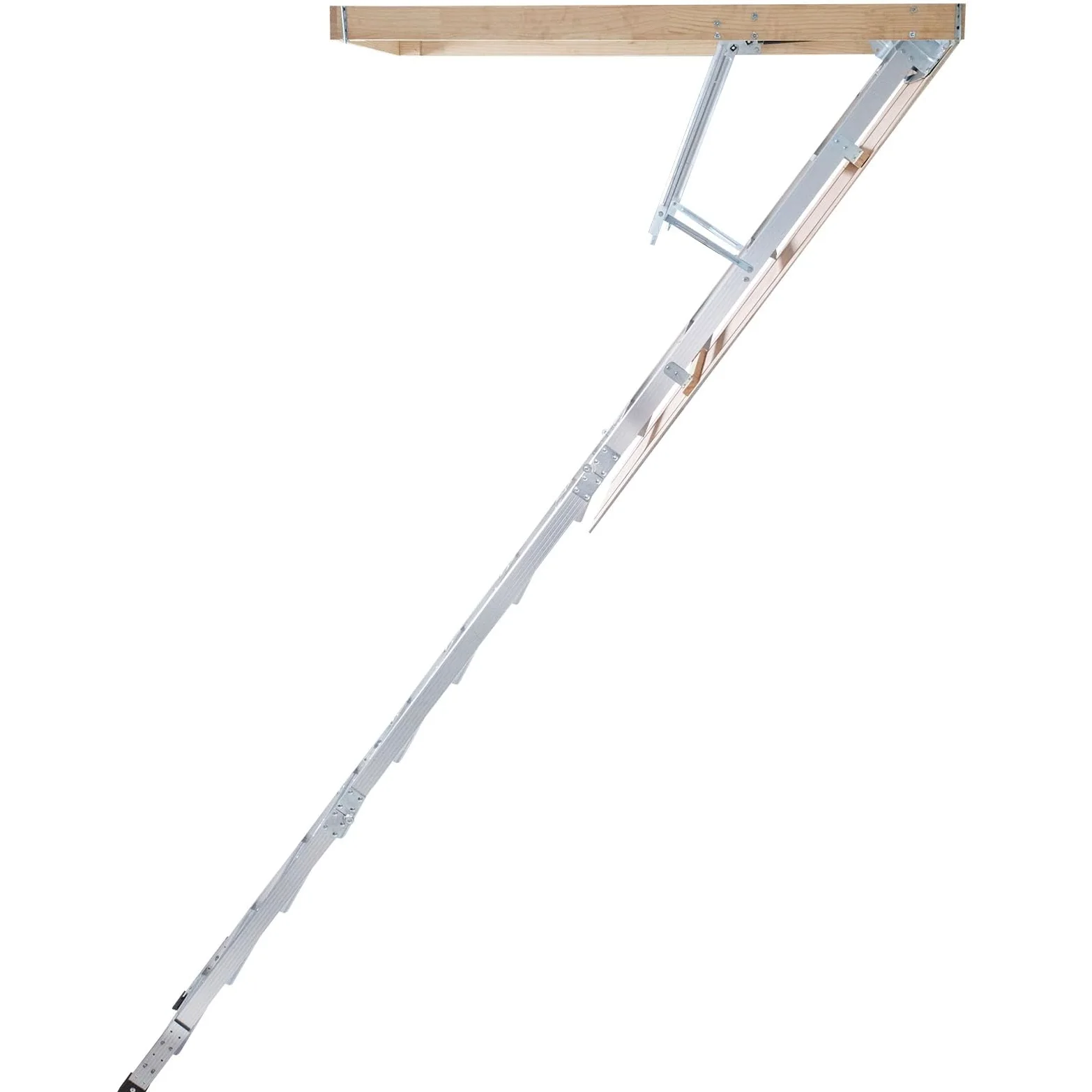 VEVOR Scaletta Pieghevole per Soffitta Scala in Alluminio Regolabile Capacità di Carico 158 kg 56x392 cm Estensione Multiuso Facile da Installare per Attico Ufficio Casa Altezza Applicabile 2,9-3,66 m