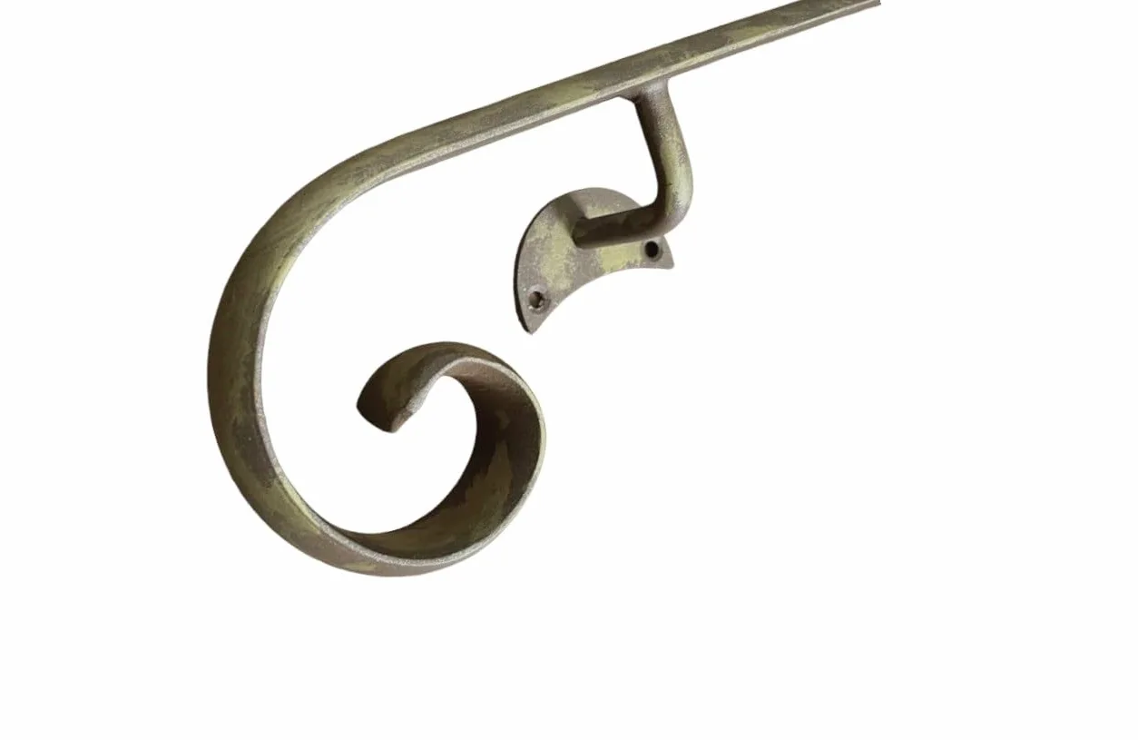 Corrimano in Ferro Battuto Modello Napoli | Lunghezze da 50 a 400 cm | per uso interno ed esterno | fai da te (Bronzo Anticato, 320 cm)