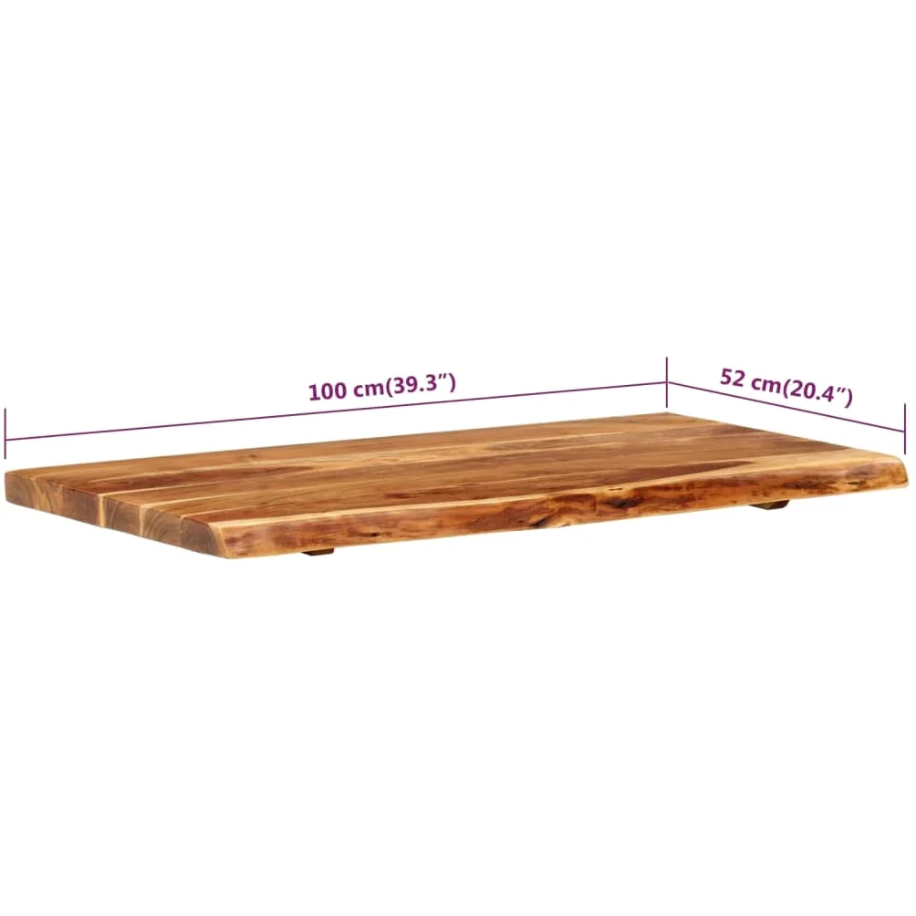 Piano mobile lavabo da bagno Acacia 100x52x3,8 cm