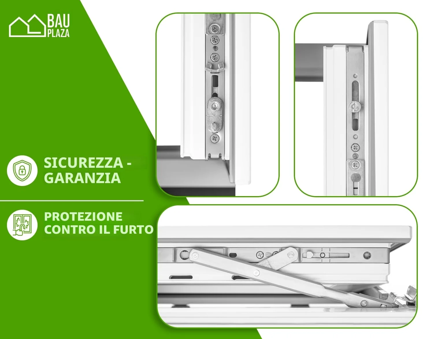 Finestra Serramenti in pvc Bianco - Vetro camera Larghezza x Altezza 50 x 100 cm apertura Destra 500 x 1000 mm Funzione Girevole - Ottima scelta