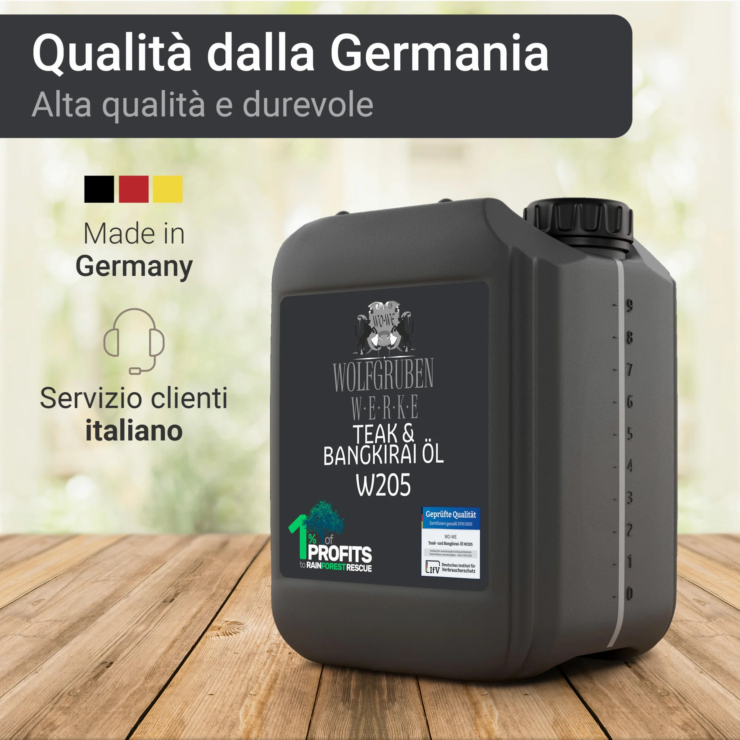 Olio di Teak Bangkirai Cura per Legno Impregnante Incolore W205-10L