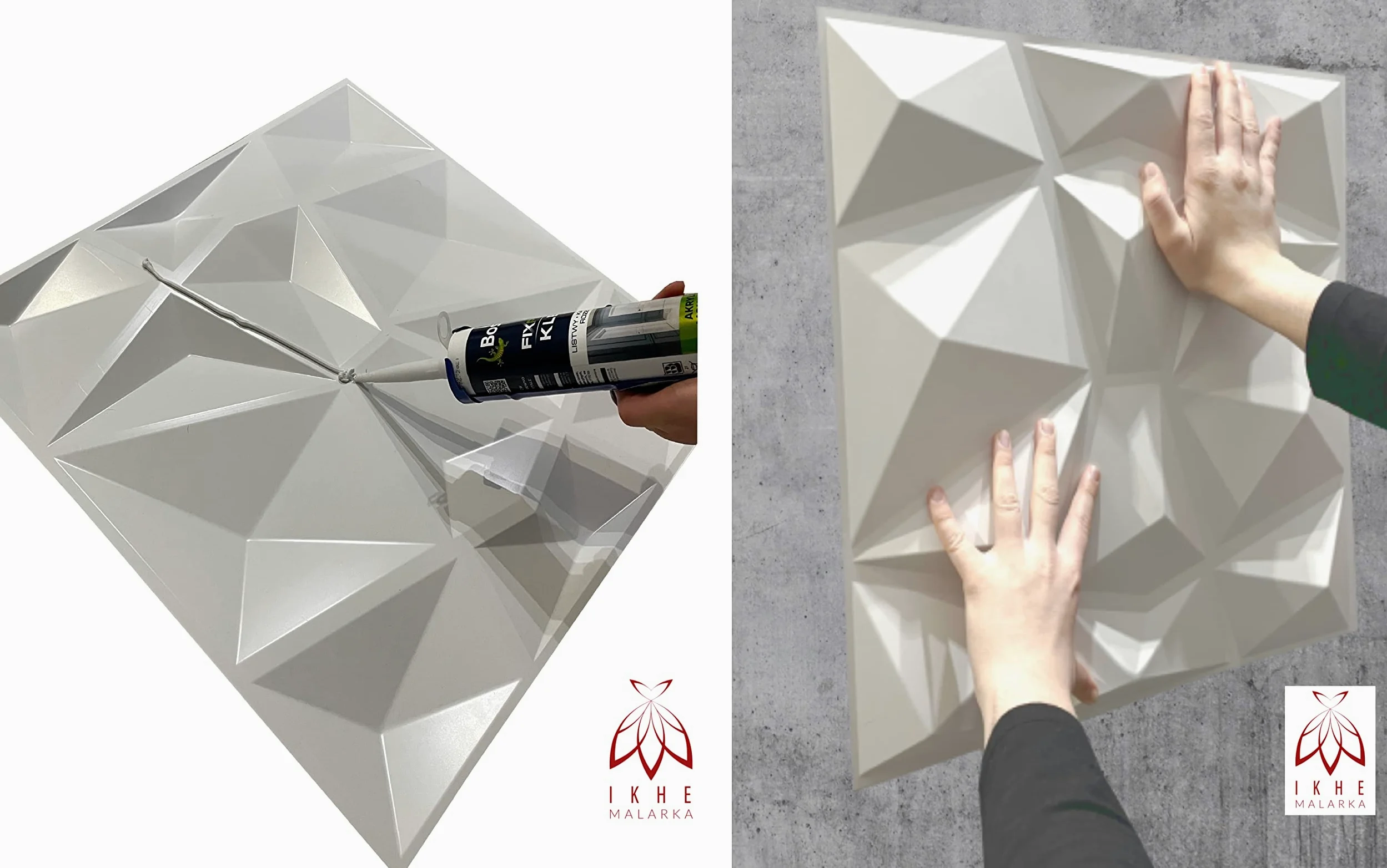 Pannelli 3D murali decorativi in ​​plastica PVC per pareti & per soffitto >50 cm x 50 cm< effetto 3D, impermeabili, duri. Spessore 1mm