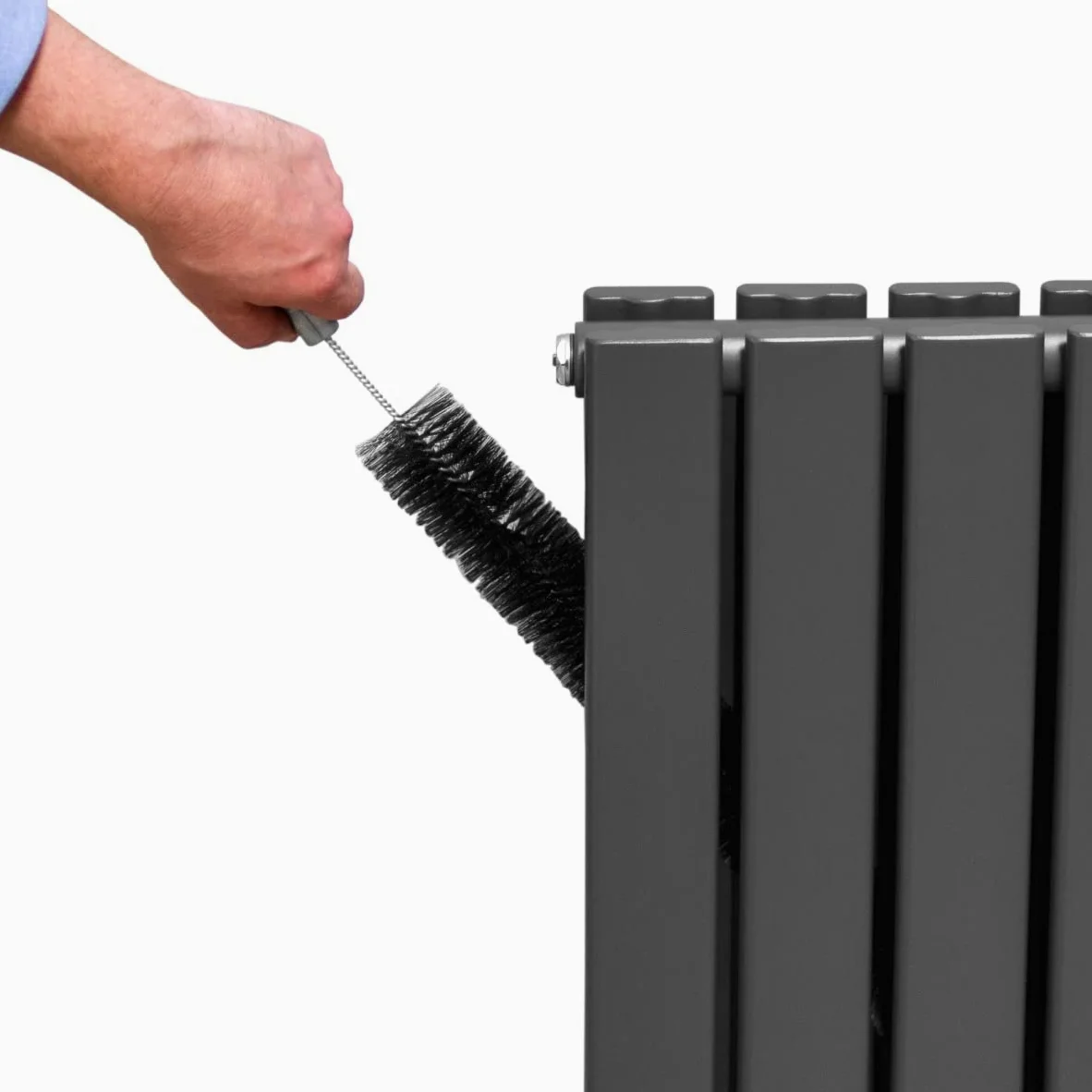 Radiatori Termosifoni in Acciaio Calorifero a Doppio Strato a Pannelli Piatti Riscaldamento Centralizzato Colonna Termosifone Orizzontale Radiatore a Parete - Grigio Antracite - 180 x 42 cm