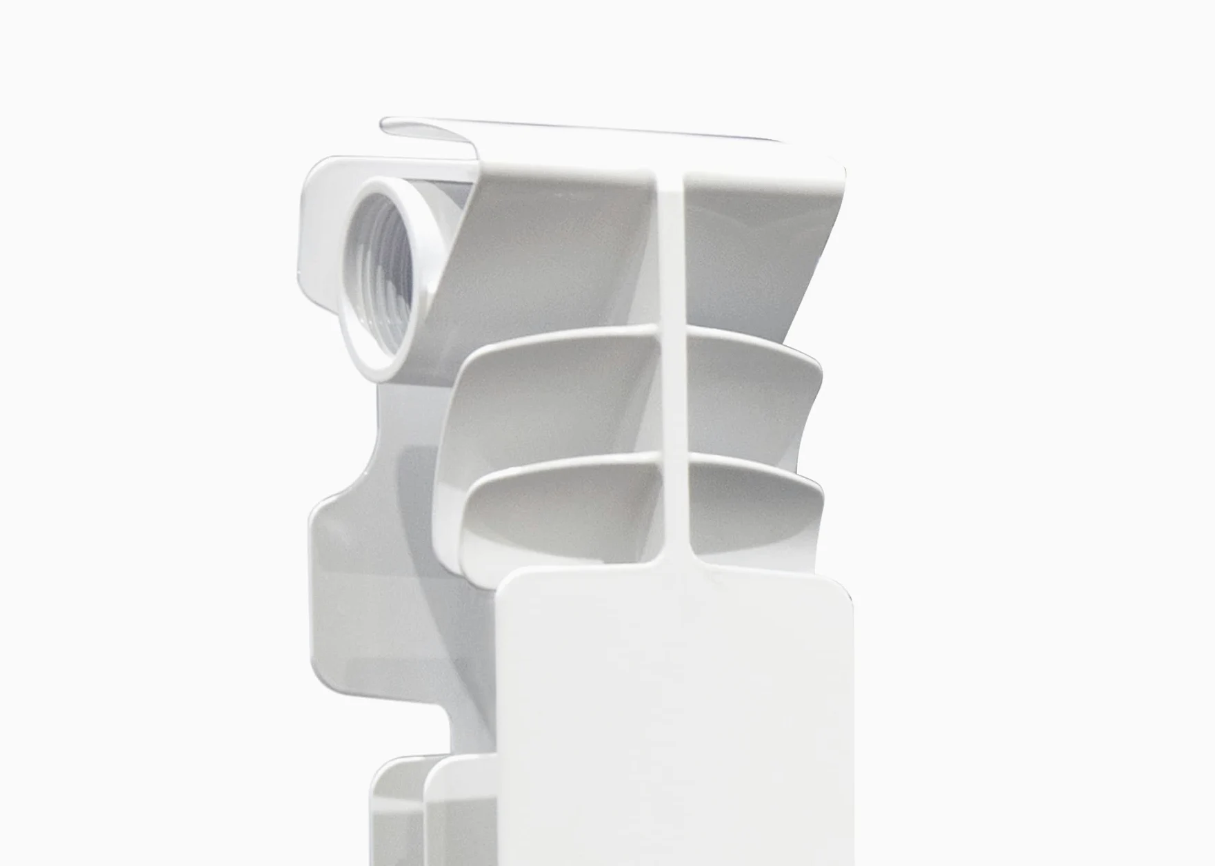 Fondital V710AM04408 Radiatore in alluminio pressofuso Exclusivo D3, Interasse 600 mm, 8 elementi, bianco