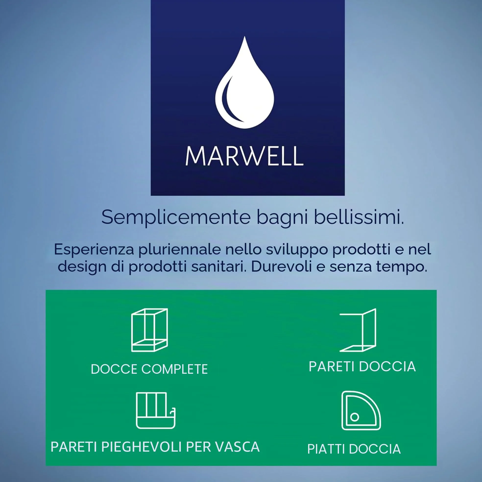 Marwell Doccia completa Prime Style – Box doccia nero/bianco 85 x 85 x 198 – Doccia prefabbricata con piatto doccia e rubinetto – Doccia con telaio in alluminio – Doccia in vetro Design moderno