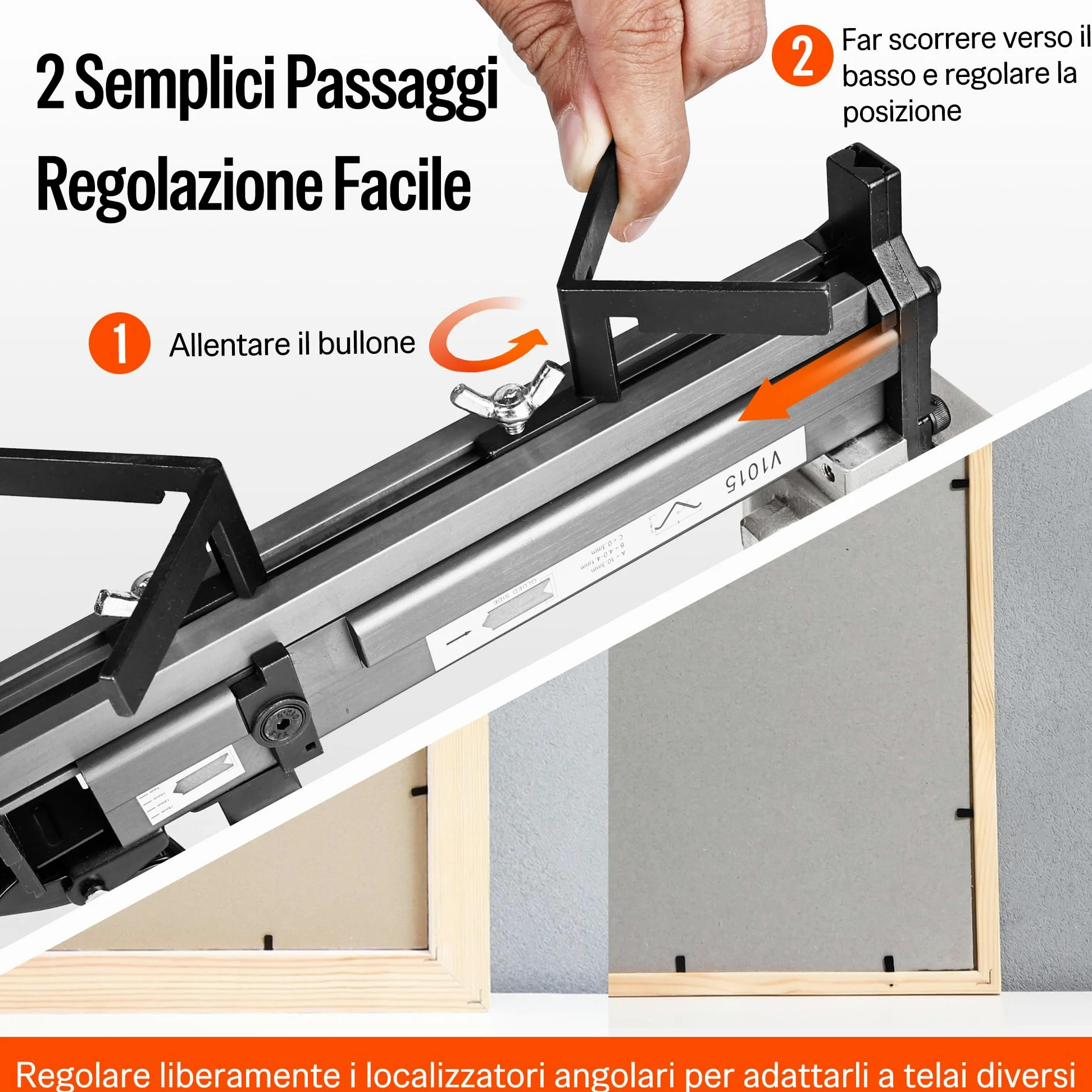 meite V1015B Chiodatrice Pneumatica a V per Cornici, Unisci-Cornici ad Aria Compressa per Cornici da Quadro, Compatibile con Chiodi a V da 7 a 15 mm
