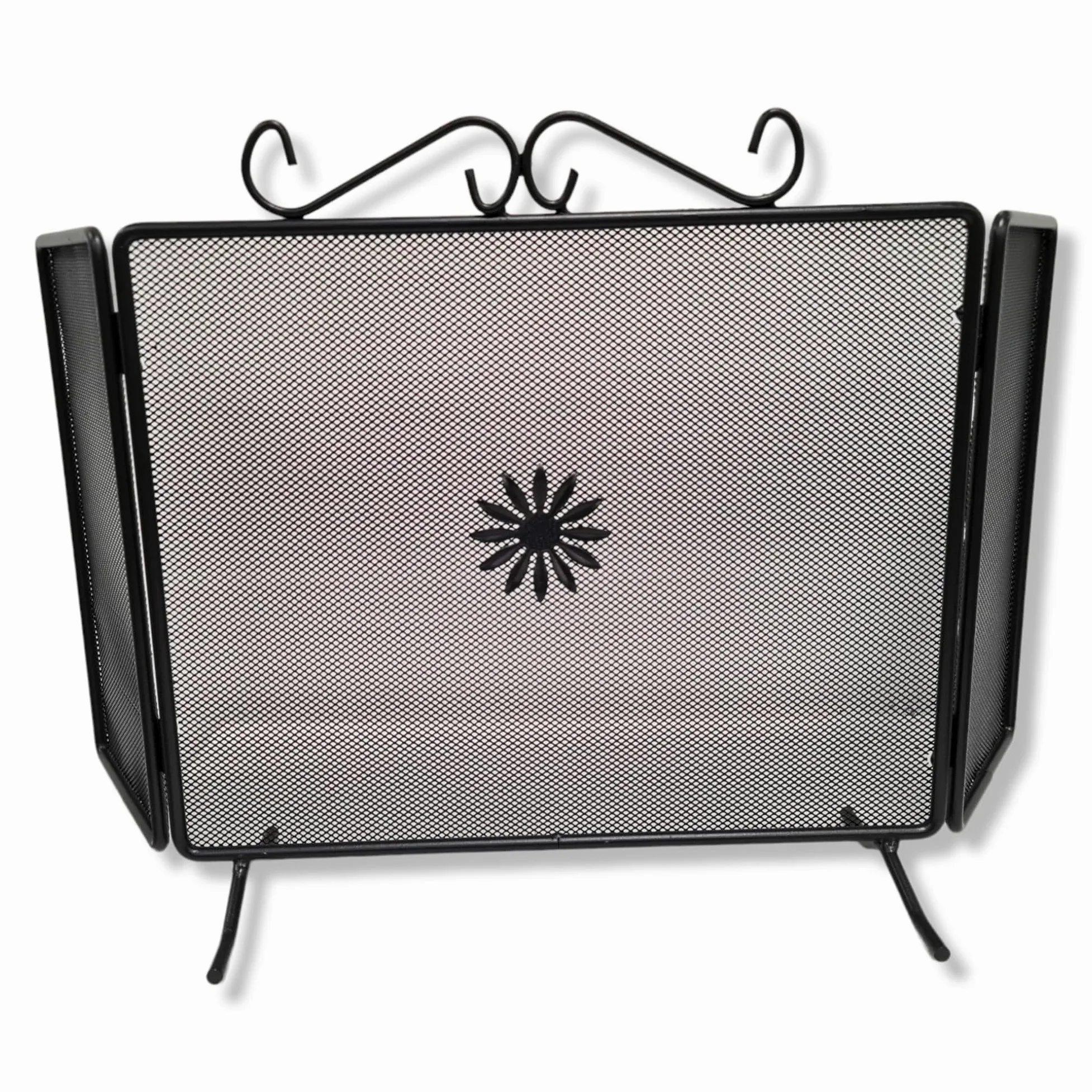 OEM Skermo per camino in Ferro battuto, Rustico, Nero, 9.7 pounds, 90 x 50 cm