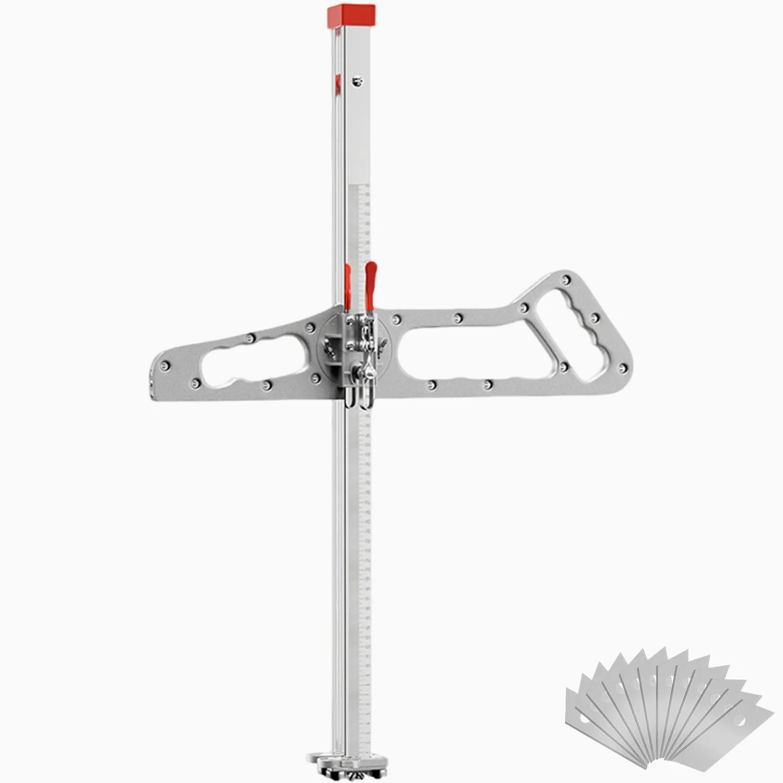 Strumento di Taglio Pieghevole per Cartongesso,Taglierina per Cartongesso a Spinta Manuale,Lunghezza di Taglio 1,5-61 Cm, per La Lavorazione Del Legno e Progetti Fai da Te