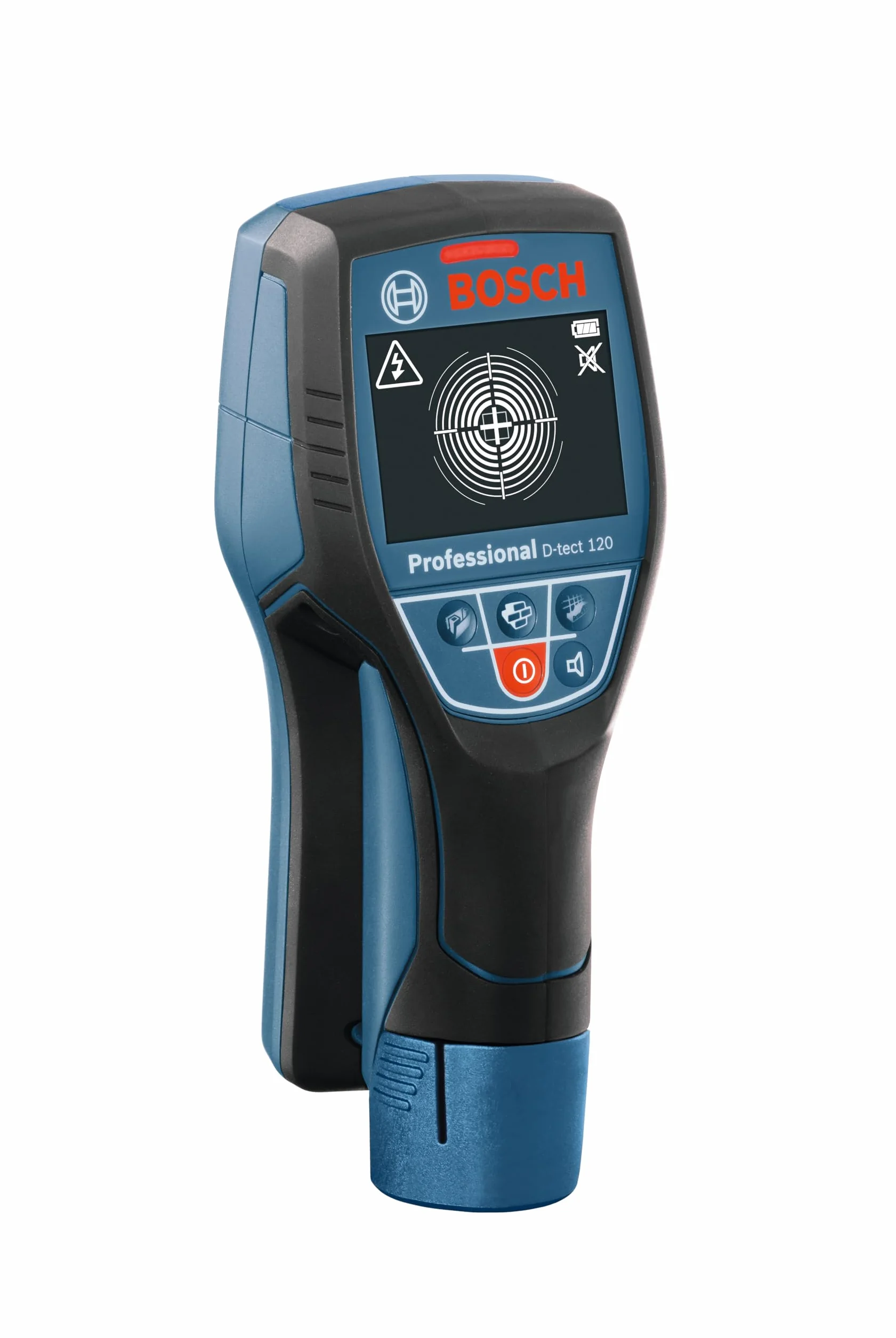 Bosch Professional Rilevatore D-tect 120 (rilevamento max. tubi in plastica/sottostrutture in legno/cavi sotto tensione/metalli magnetici e non magnetici: 60/38/60/120/120 mm, borsa protettiva)