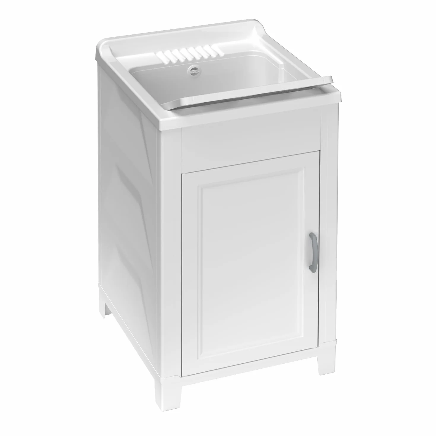 Mobile CM.45X50 Kit Lavatoio In Resina E Pvc, Bianco