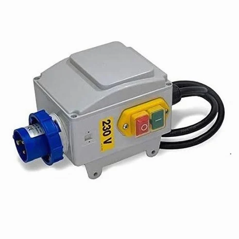 SALVAMOTORE INDUSTRIALE PER BETONIERA o IMPASTATRICE 2HP 16A 2P+T IP67 INTERRUTTORE AVVIATORE CON CONDENSATORE 50 Microfarad 320/360 Litri PROFESSIONALE MARCA ROSI